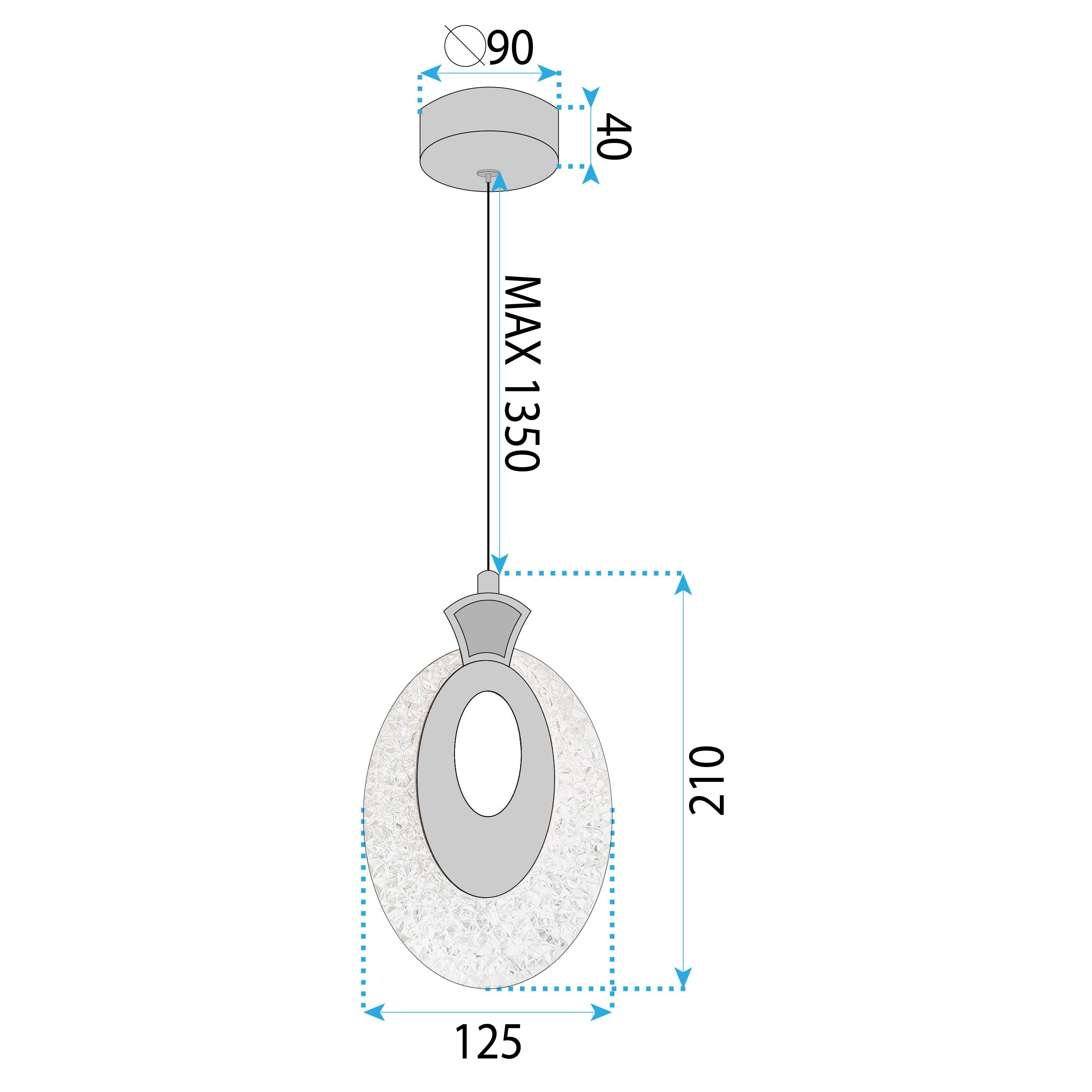 Lubinis šviestuvas Toolight Krištolinis Pakabinamas Šviestuvas Lhj109-1cp Light Rose Gold aprašymas - Prekės nuotrauka