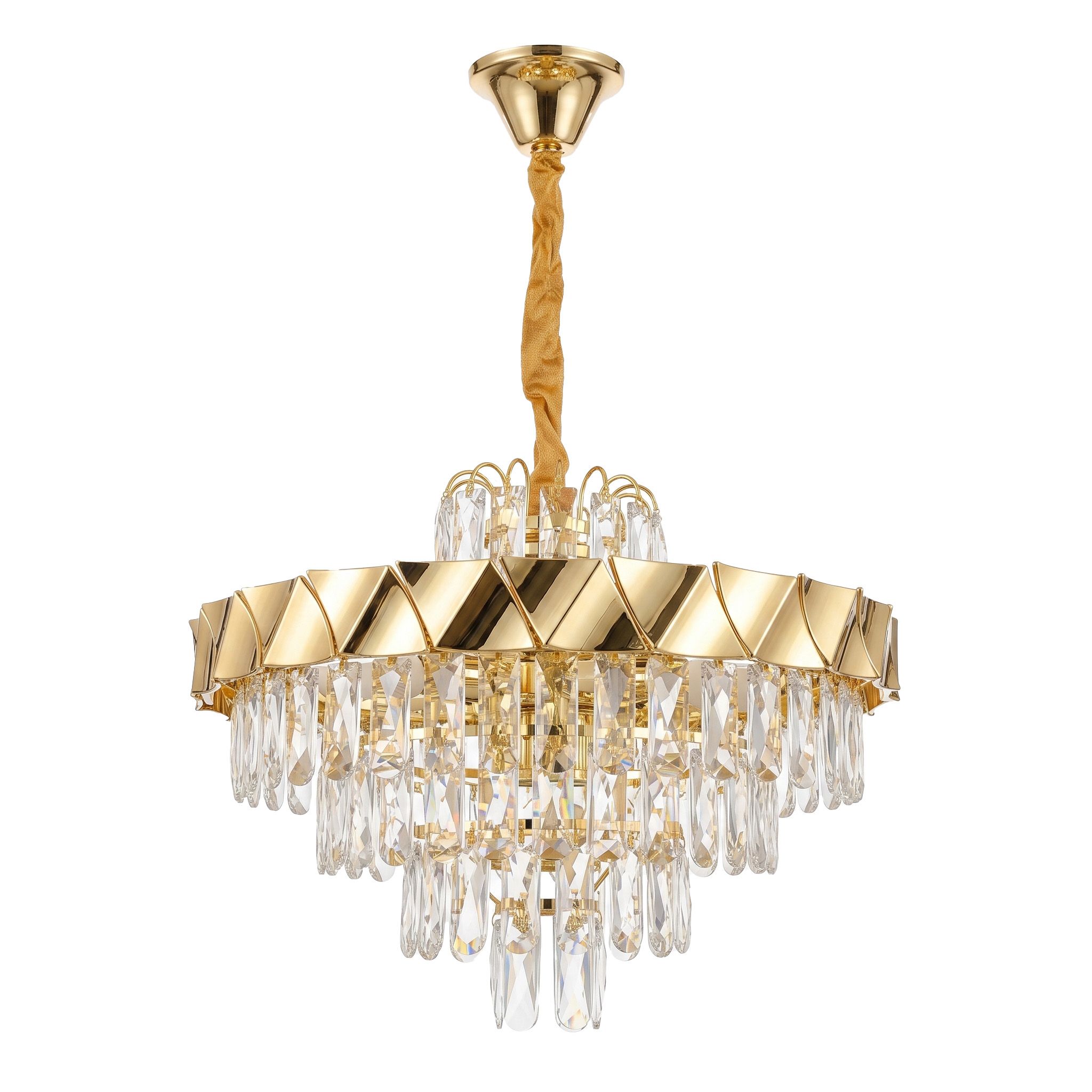 Toolight Krištolinis pakabinamas šviestuvas SWE076-CP 50cm GOLD aprašymas - Prekės nuotrauka