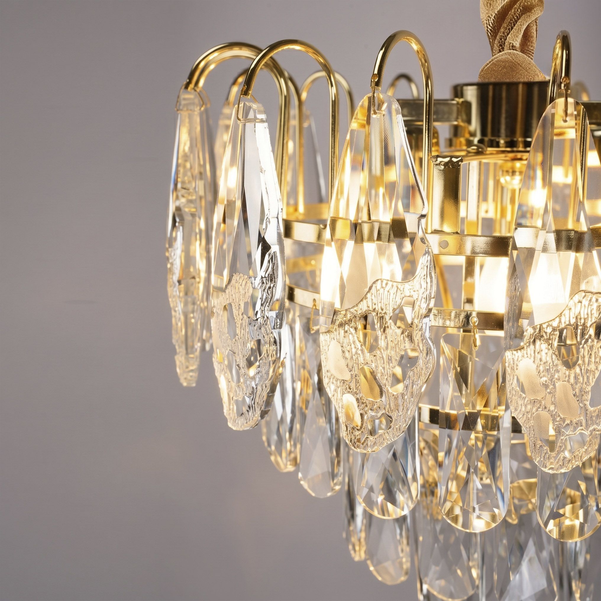 Toolight Krištolinis pakabinamas šviestuvas SWE080-CP 50cm GOLD aprašymas - Prekės nuotrauka