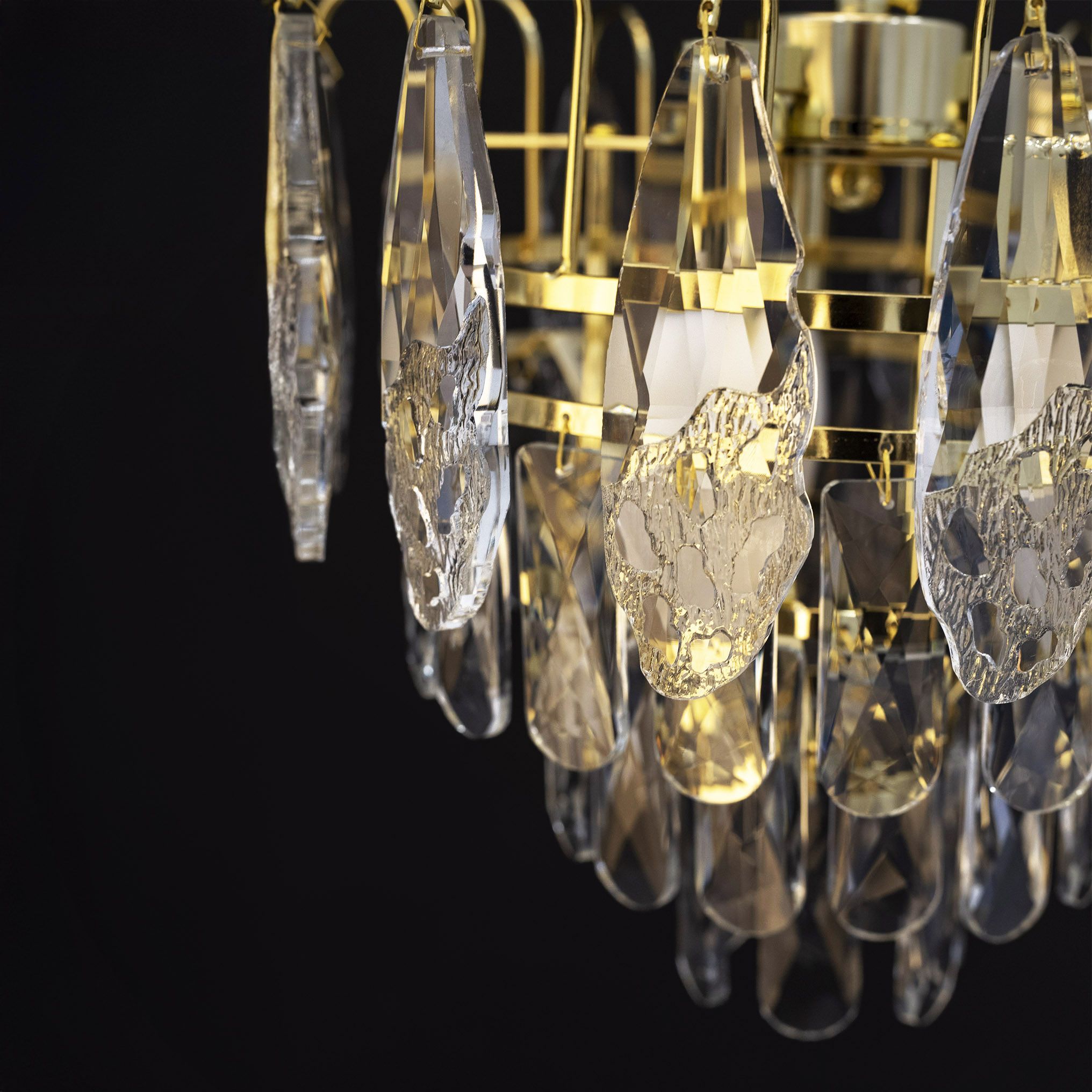 Toolight Krištolinis pakabinamas šviestuvas SWE080-CP 50cm GOLD aprašymas - Prekės nuotrauka