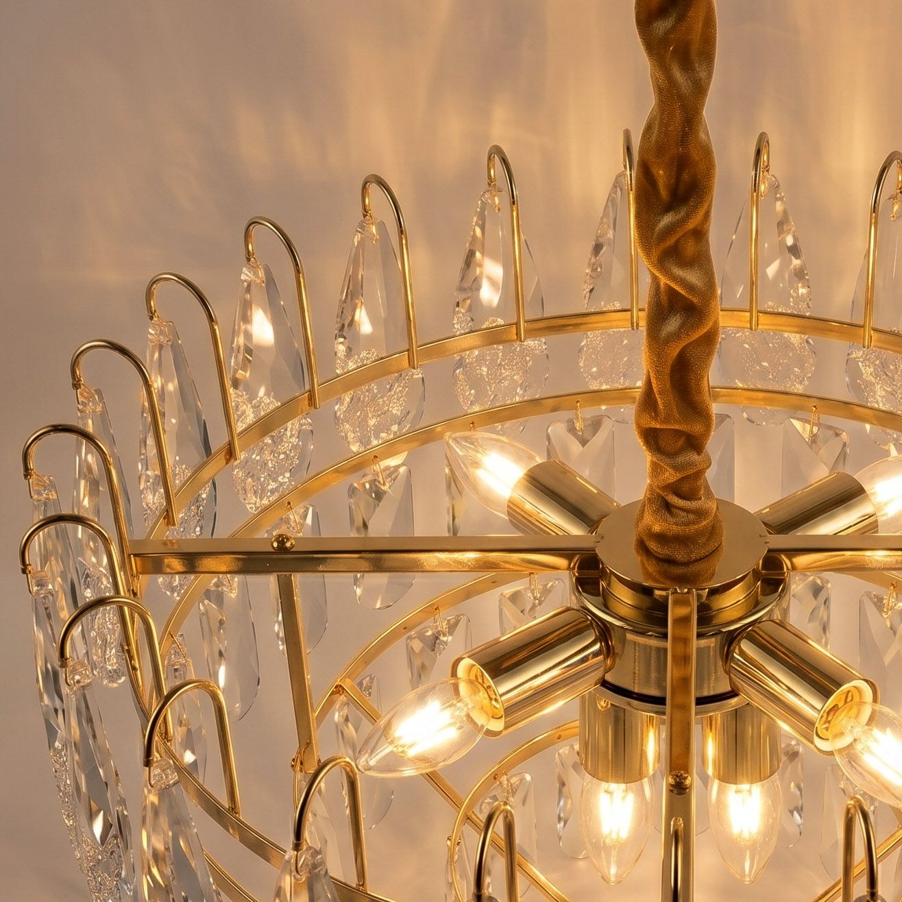 Toolight Krištolinis pakabinamas šviestuvas SWE080-CP 50cm GOLD aprašymas - Prekės nuotrauka