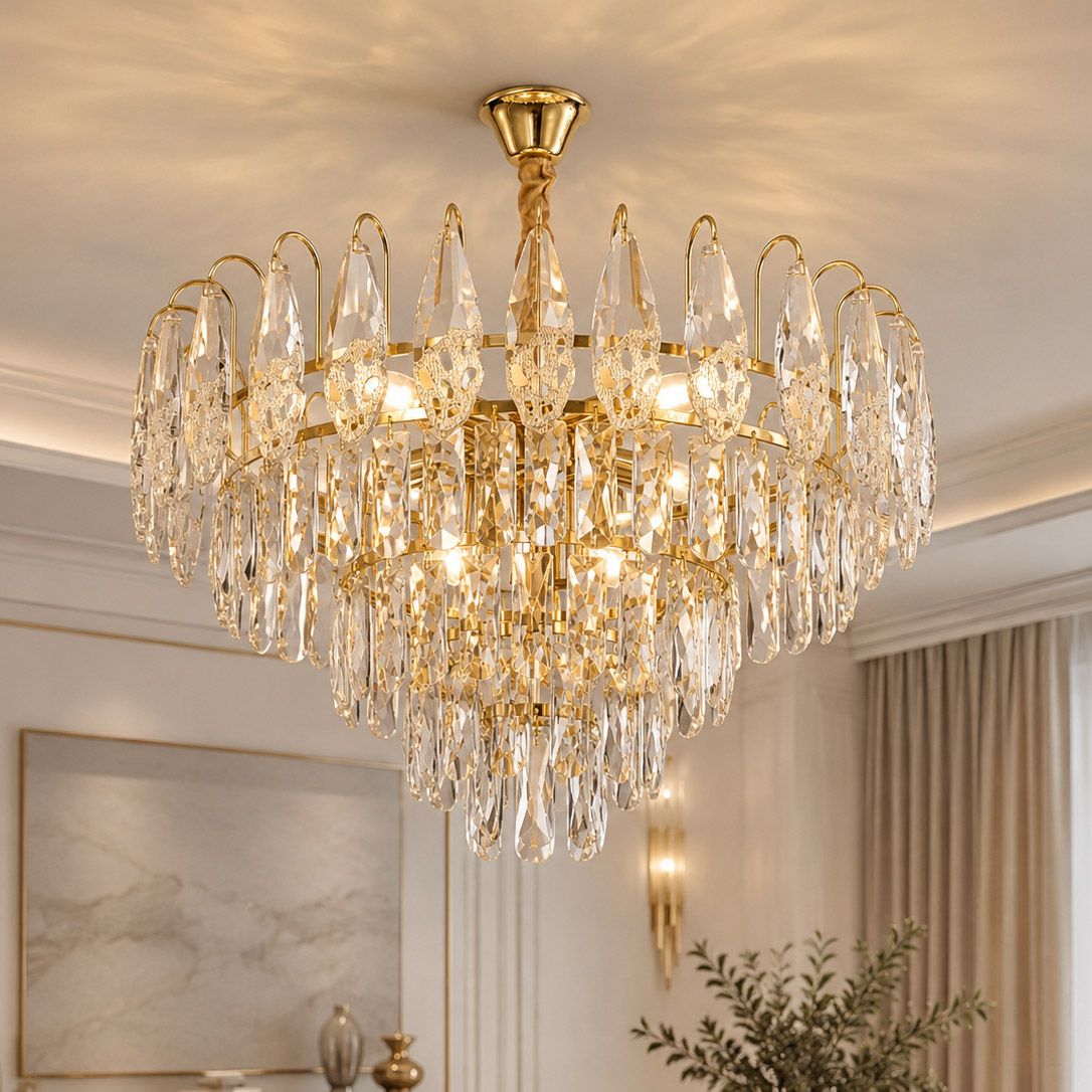 Toolight Krištolinis pakabinamas šviestuvas SWE080-CP 50cm GOLD aprašymas - Prekės nuotrauka