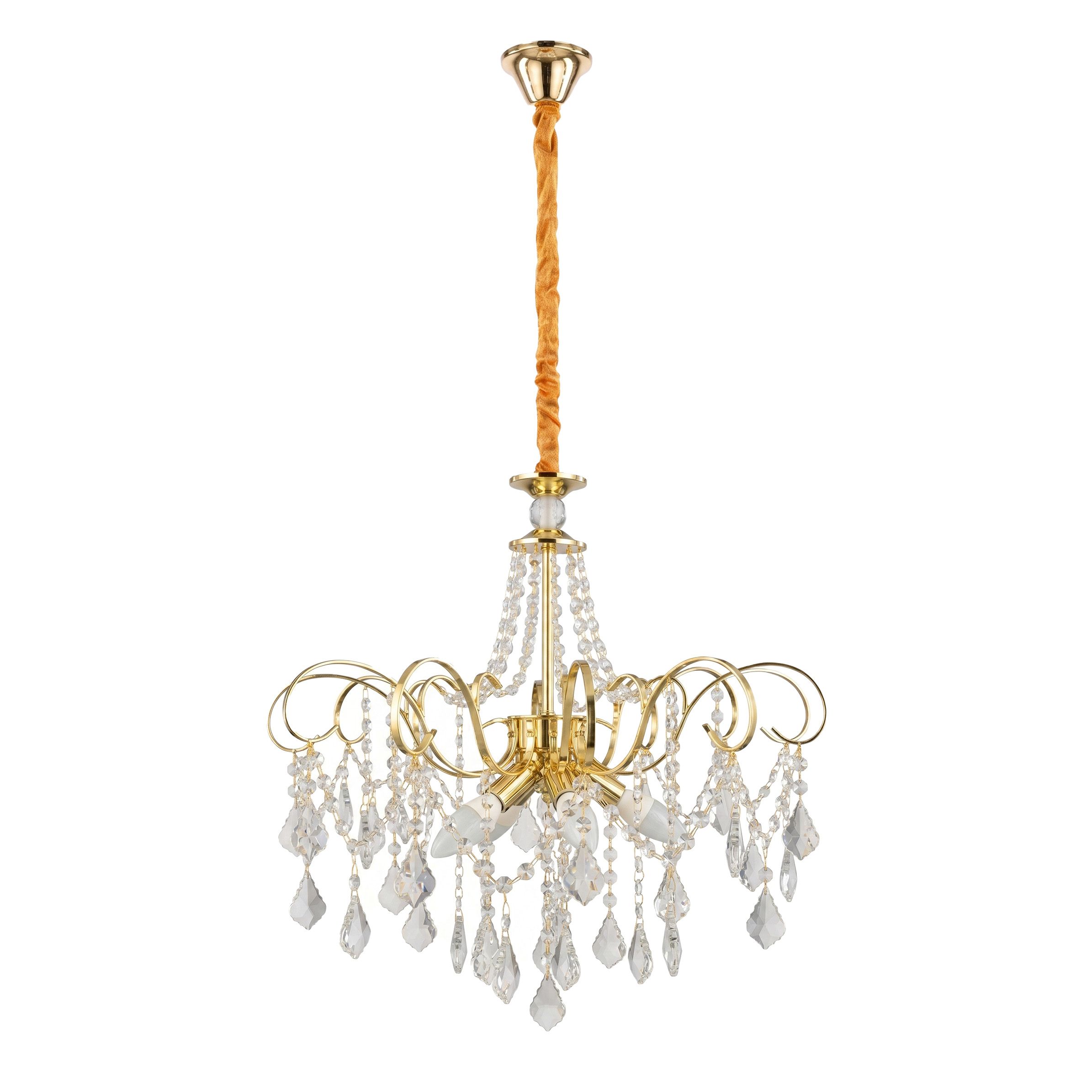 Toolight Krištolinis pakabinamas šviestuvas SWE081-CP 60cm GOLD aprašymas - Prekės nuotrauka