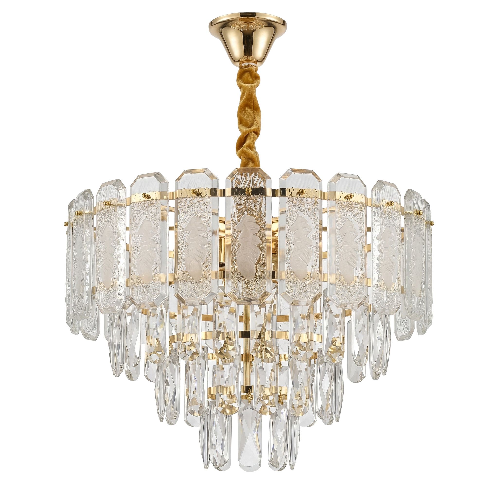 Toolight Krištolinis pakabinamas šviestuvas SWE088-CP 40cm GOLD aprašymas - Prekės nuotrauka