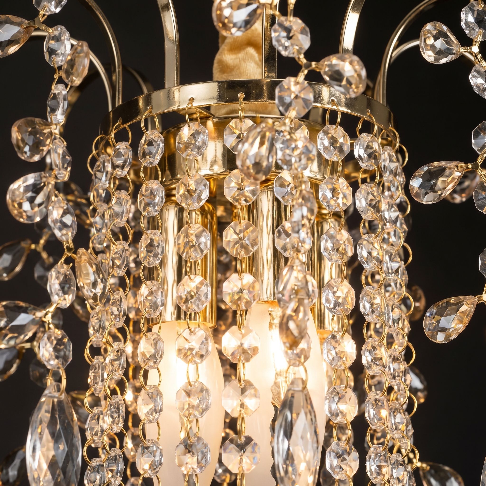 Toolight Krištolinis pakabinamas šviestuvas SWE090-CP 30cm GOLD aprašymas - Prekės nuotrauka