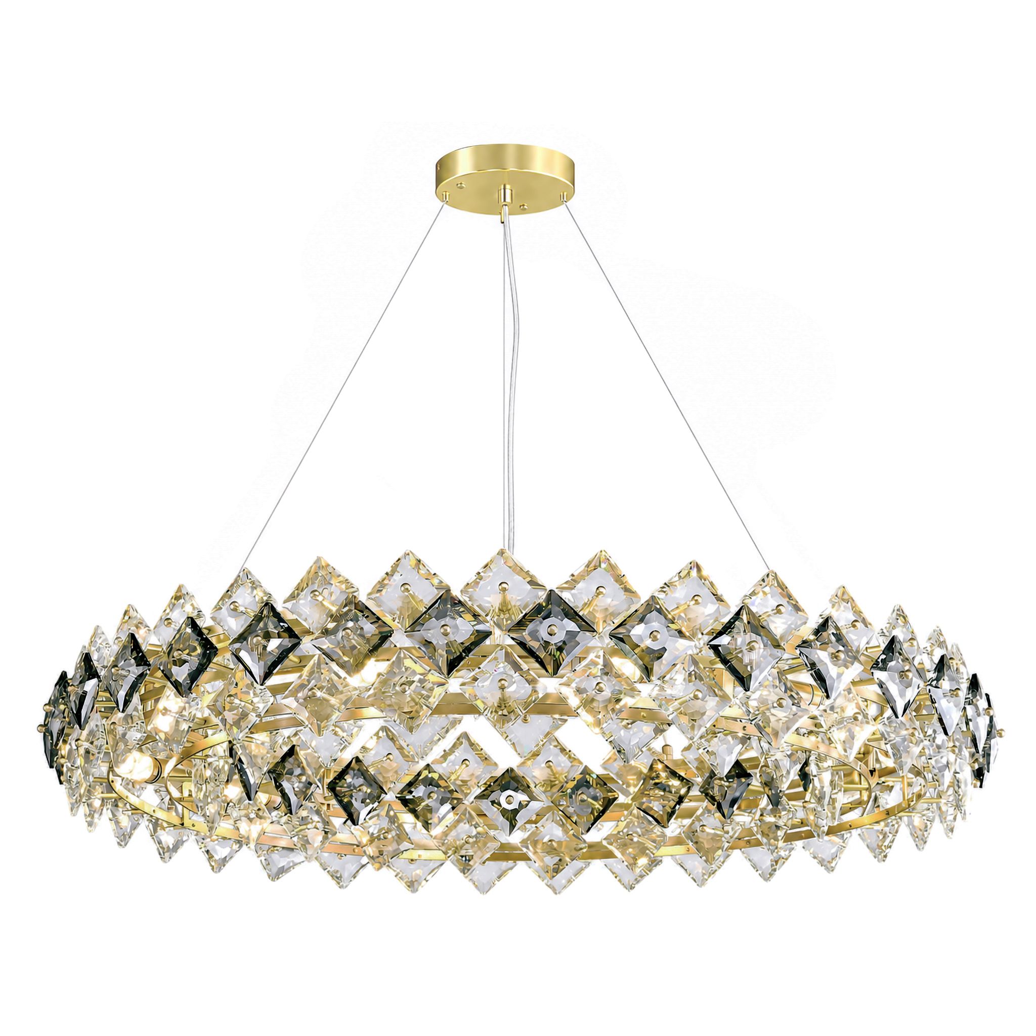 Toolight Krištolinis pakabinamas šviestuvas SWE094-CP 60cm Gold aprašymas - Prekės nuotrauka