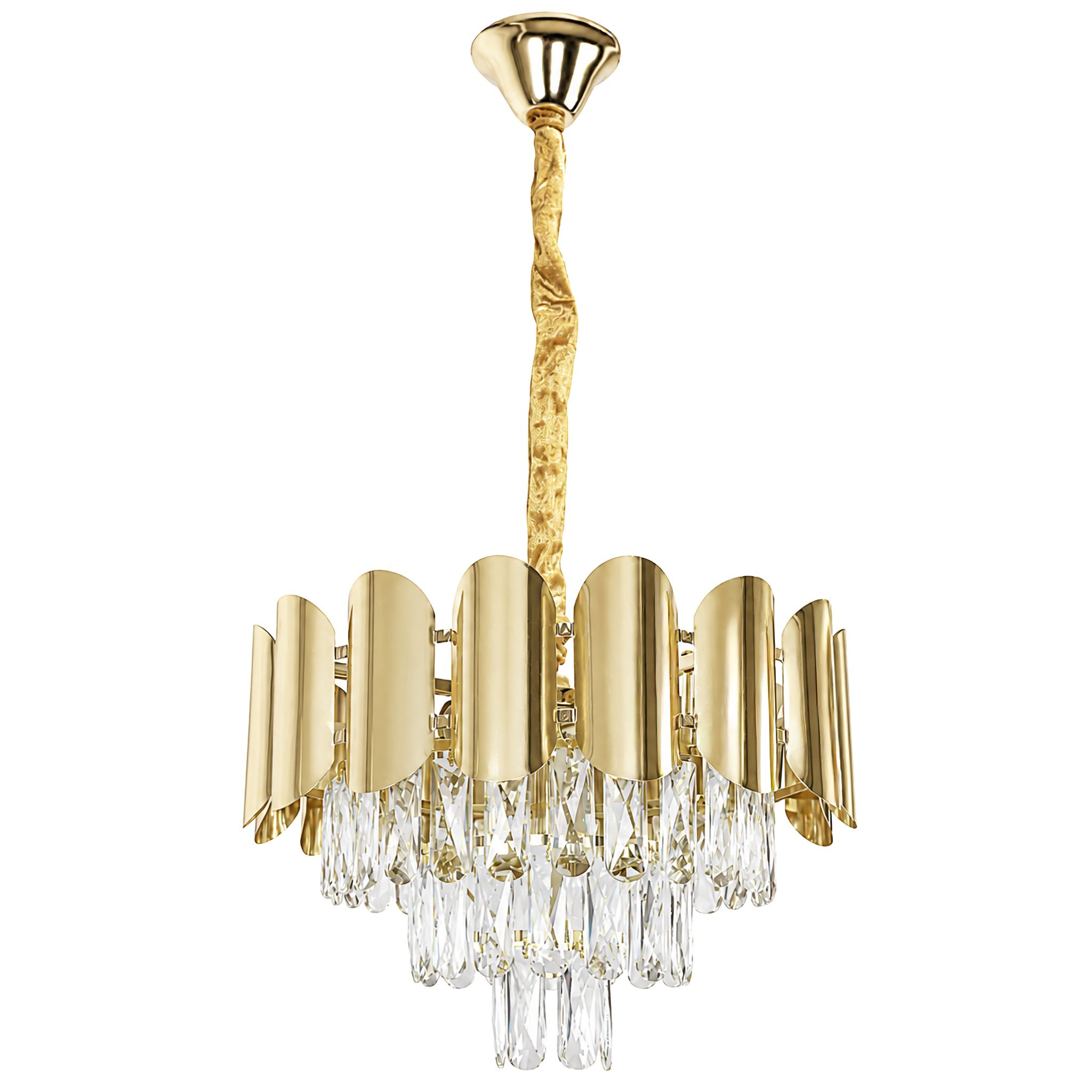 Toolight Krištolinis pakabinamas šviestuvas SWE099-CP 40cm GOLD aprašymas - Prekės nuotrauka