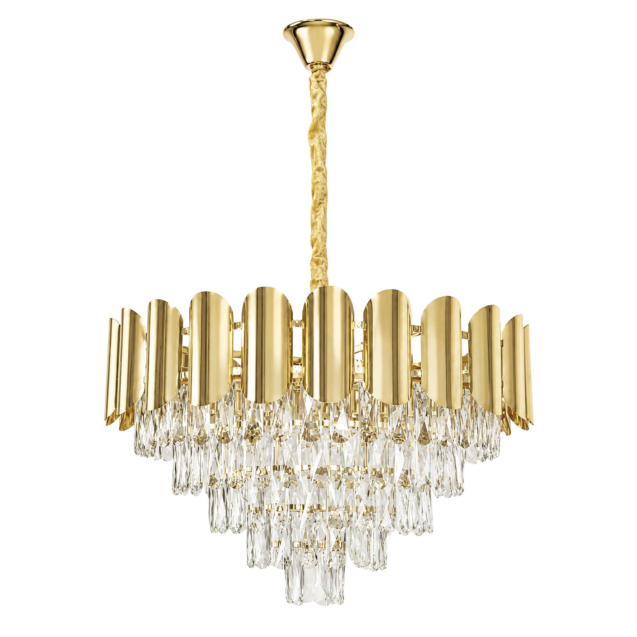 Toolight Krištolinis pakabinamas šviestuvas SWE100-CP 60cm GOLD aprašymas - Prekės nuotrauka
