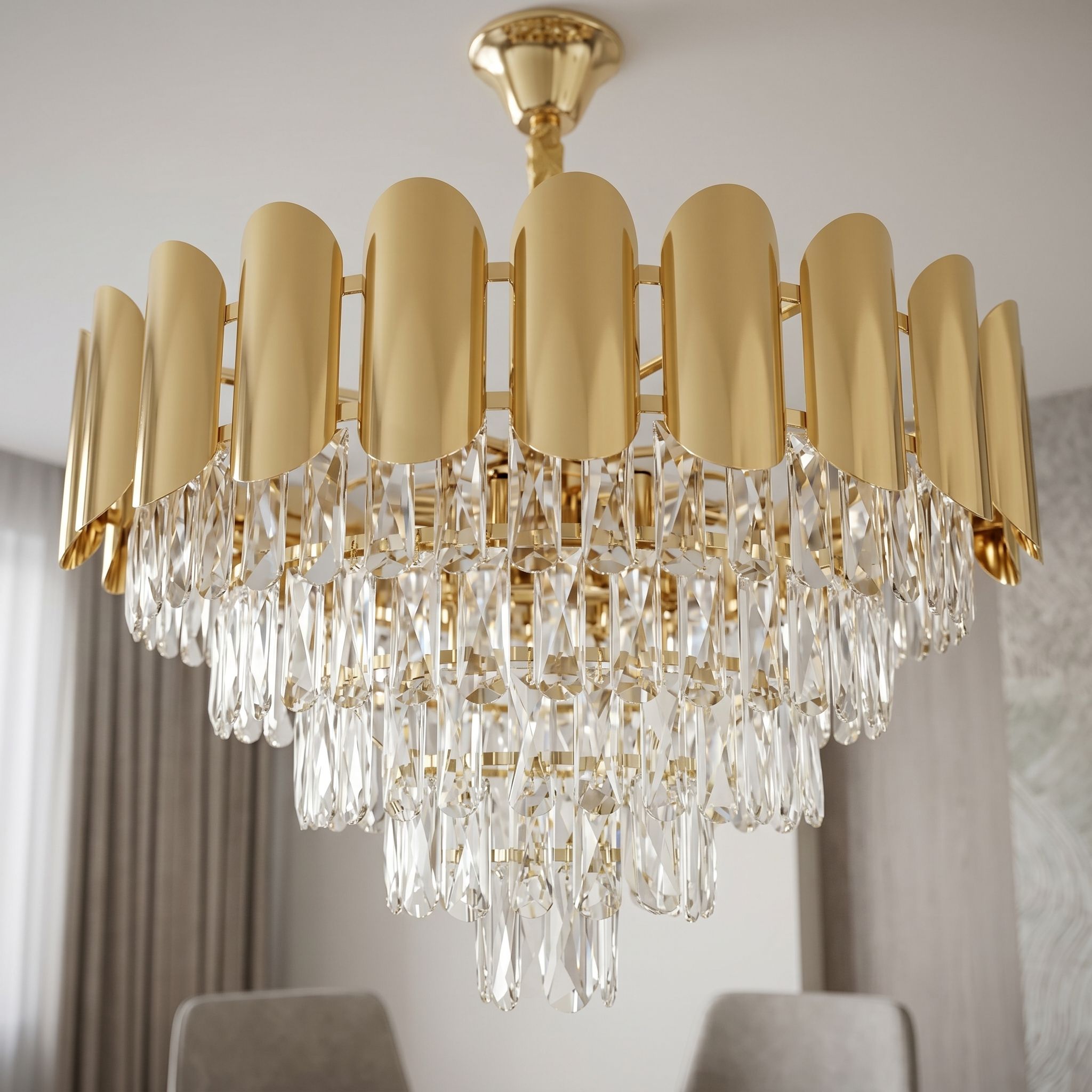 Toolight Krištolinis pakabinamas šviestuvas SWE100-CP 60cm GOLD aprašymas - Prekės nuotrauka
