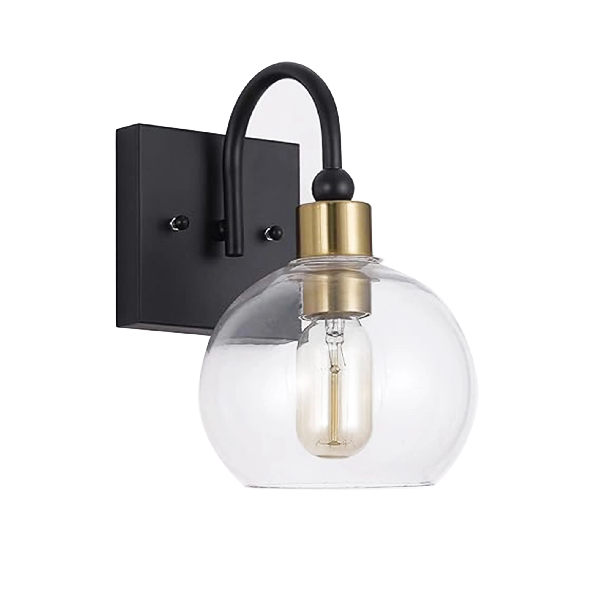 Sieninis šviestuvas Toolight Lampa kinkiet juodas auksinis APP1580-1W aprašymas - Prekės nuotrauka