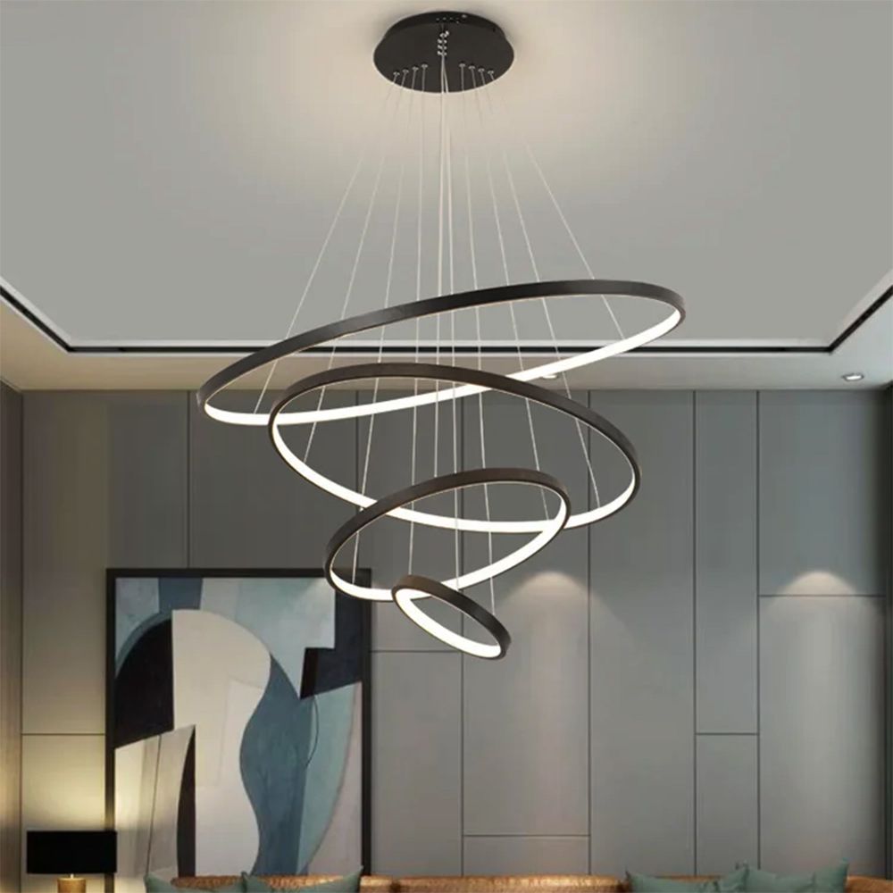 Lubinis šviestuvas Toolight Lampa Wisząca Lhj014-cp4 Juodas aprašymas - Prekės nuotrauka