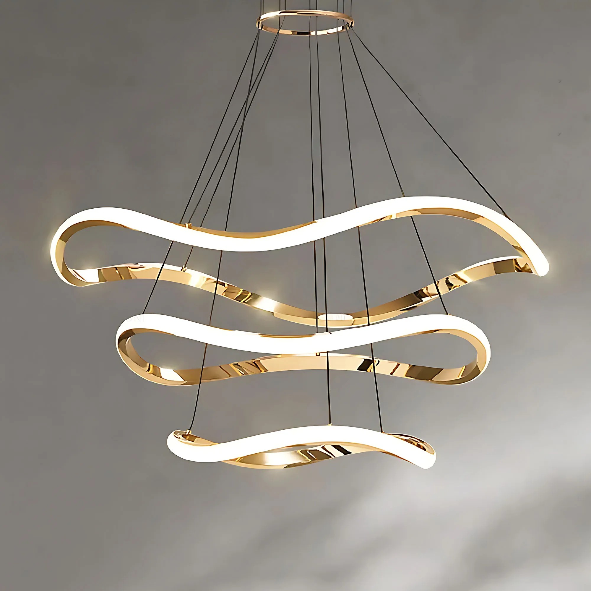 Pakabinamas šviestuvas Toolight Lampa wisząca LHJ018-CP3 GOLD aprašymas - Prekės nuotrauka