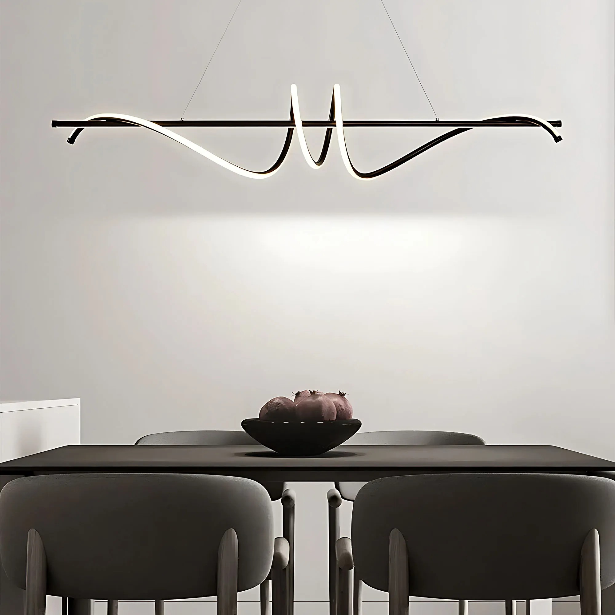 Pakabinamas šviestuvas Toolight Lampa wisząca LHJ023-CP 120 cm Juodas aprašymas - Prekės nuotrauka
