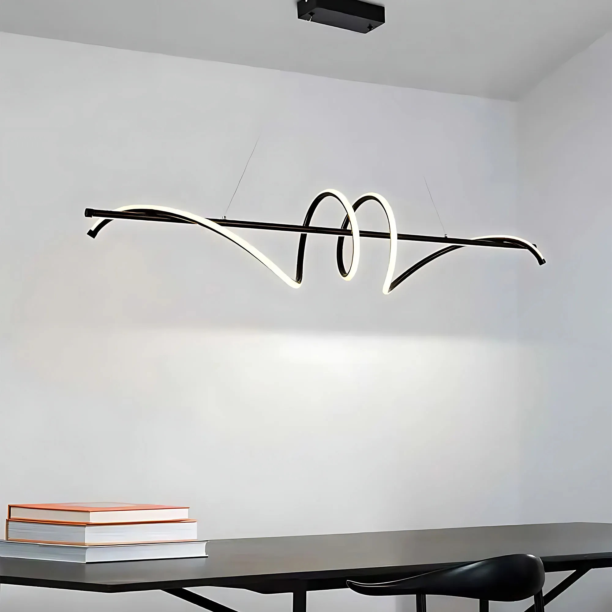 Pakabinamas šviestuvas Toolight Lampa wisząca LHJ023-CP 120 cm Juodas aprašymas - Prekės nuotrauka