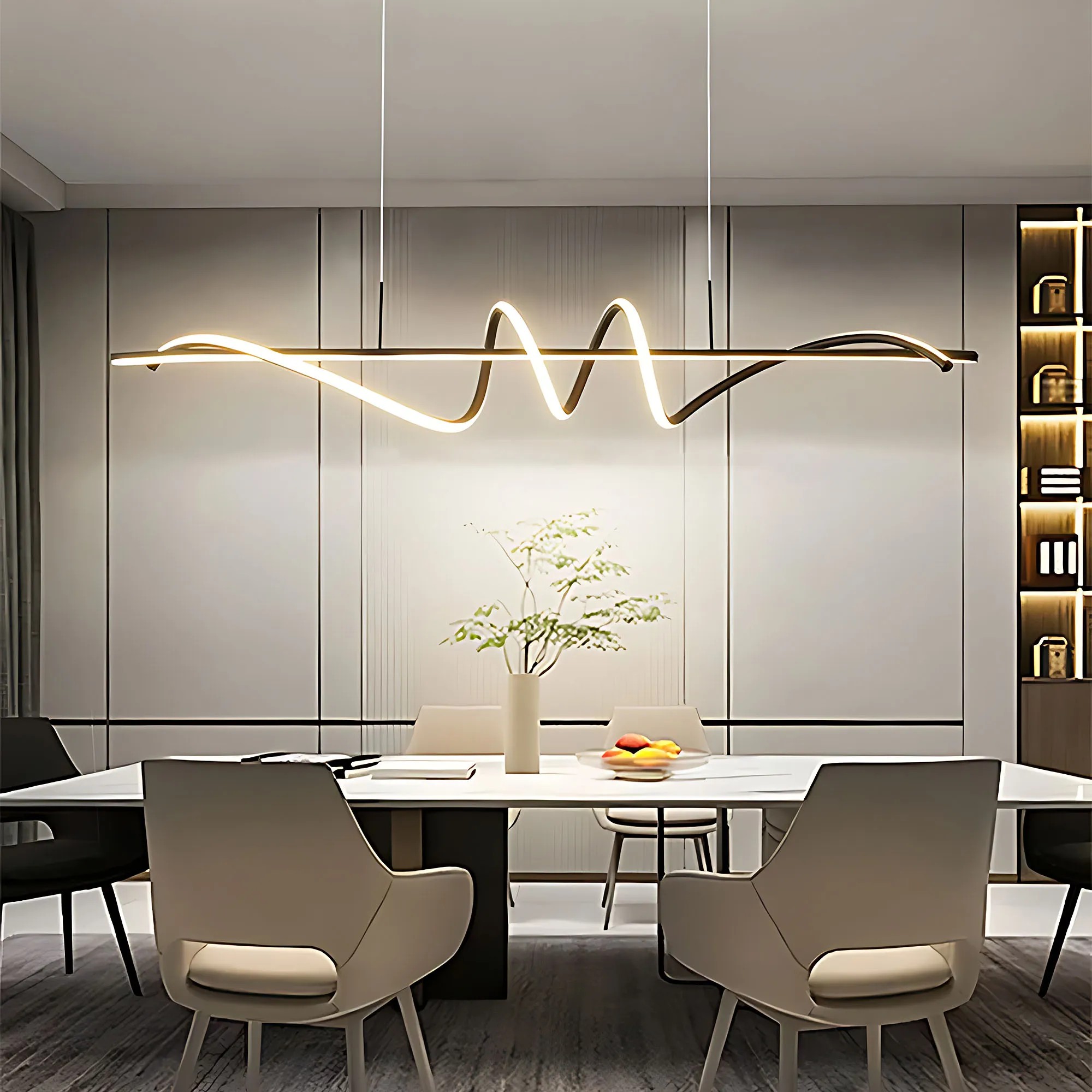 Pakabinamas šviestuvas Toolight Lampa wisząca LHJ023-CP 120 cm Juodas aprašymas - Prekės nuotrauka