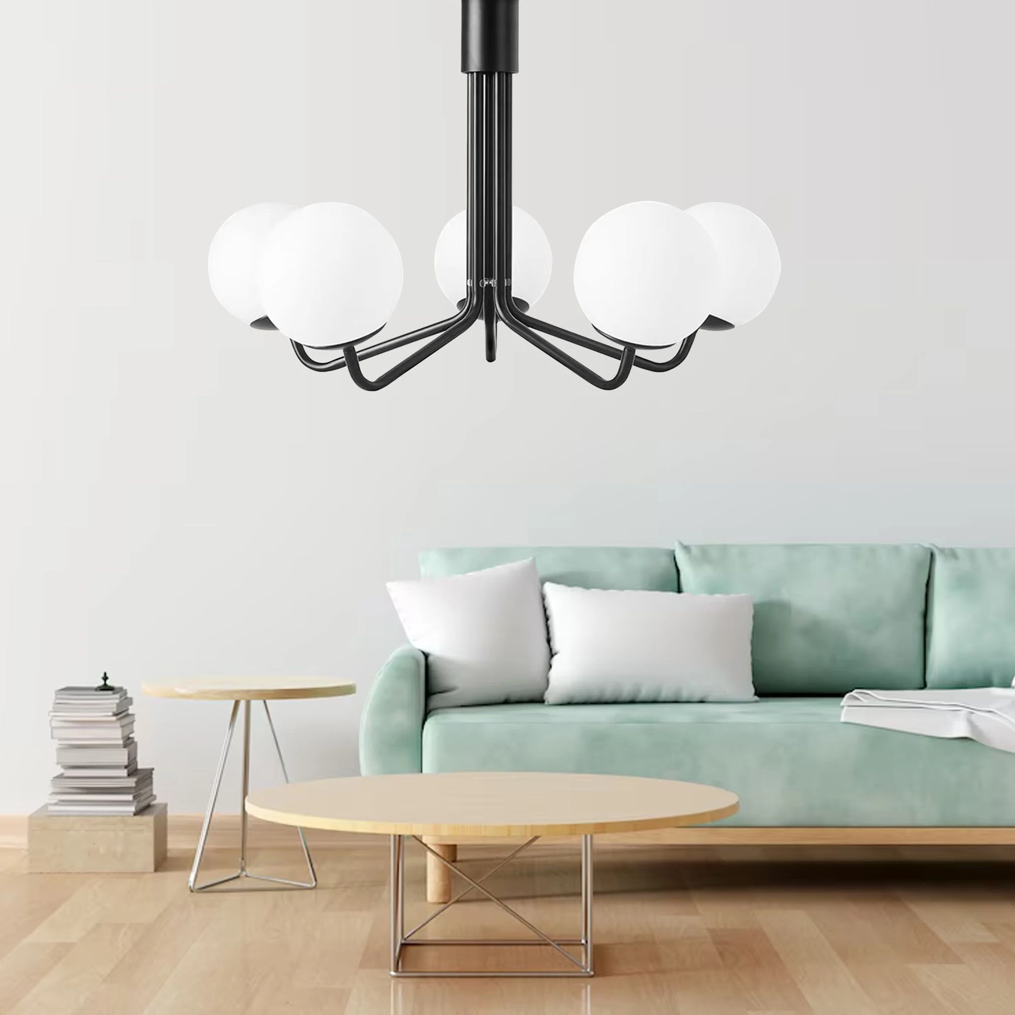 Lubinis šviestuvas Toolight LAMPA WISZĄCA SUFITOWA Juoda APP1578-5C aprašymas - Prekės nuotrauka