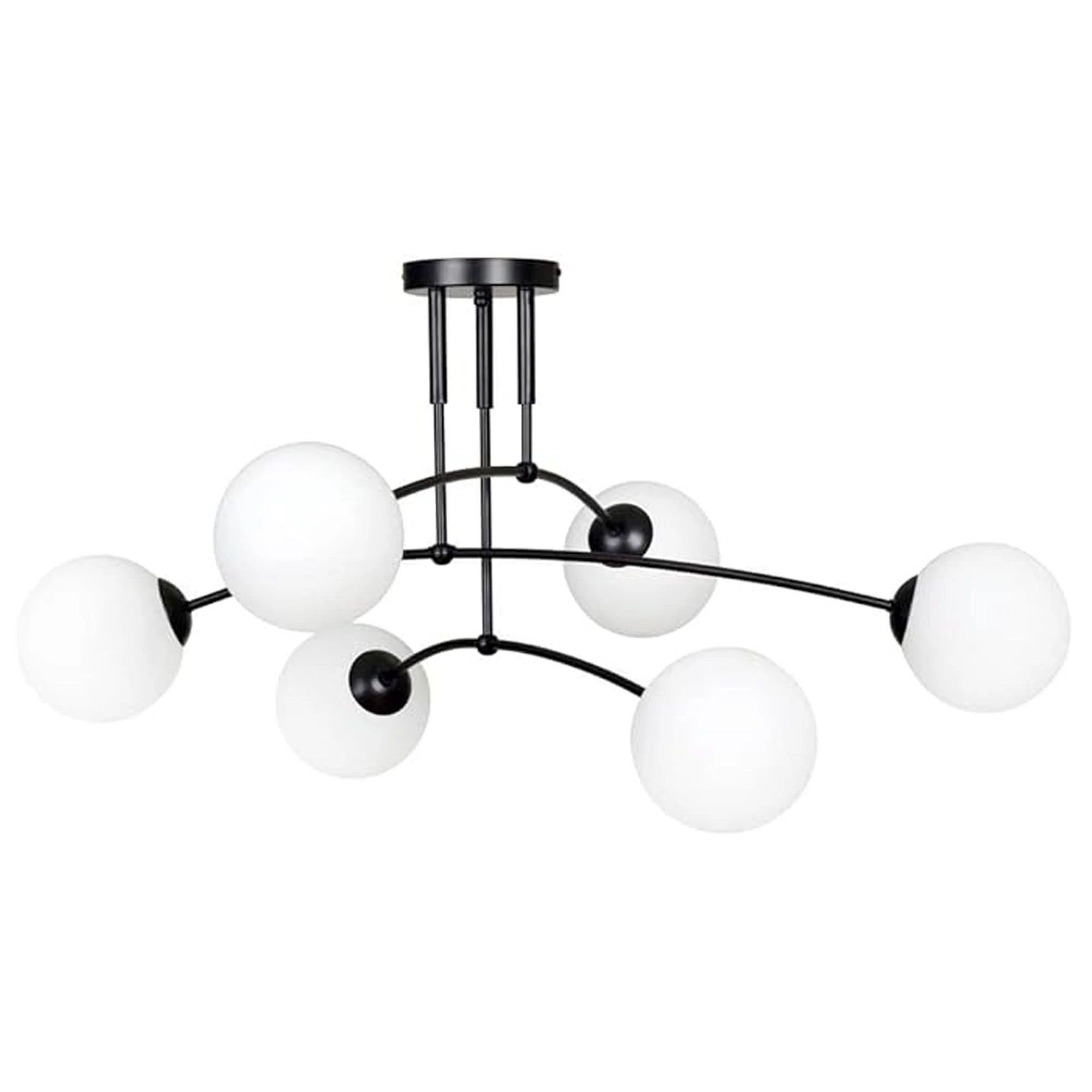 Lubinis šviestuvas Toolight LAMPA WISZĄCA SUFITOWA JUODA MAT APP1576-6C aprašymas - Prekės nuotrauka