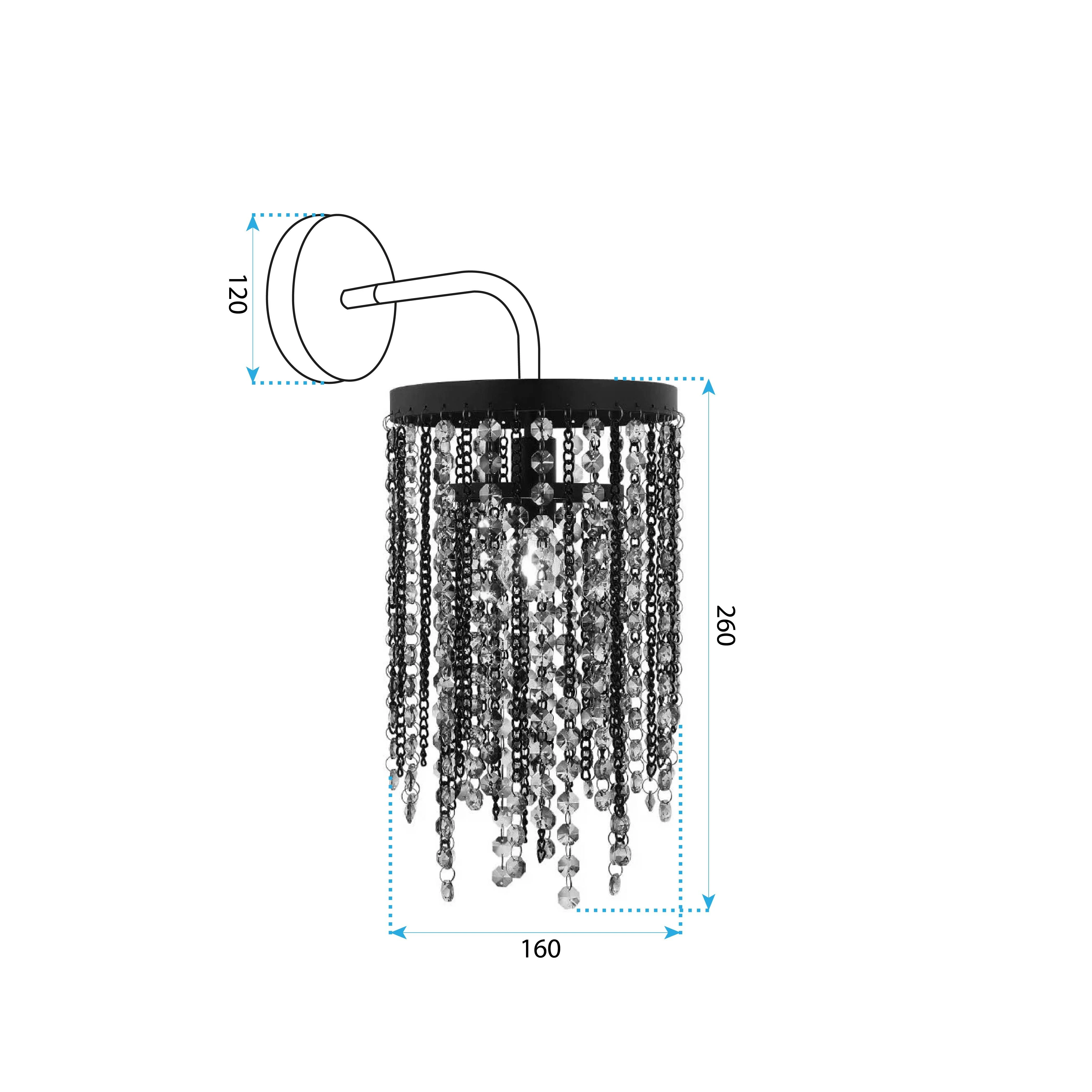 Sieninis šviestuvas Toolight LED SIENINĖ LAMPA APP1315-W Juodas aprašymas - Prekės nuotrauka