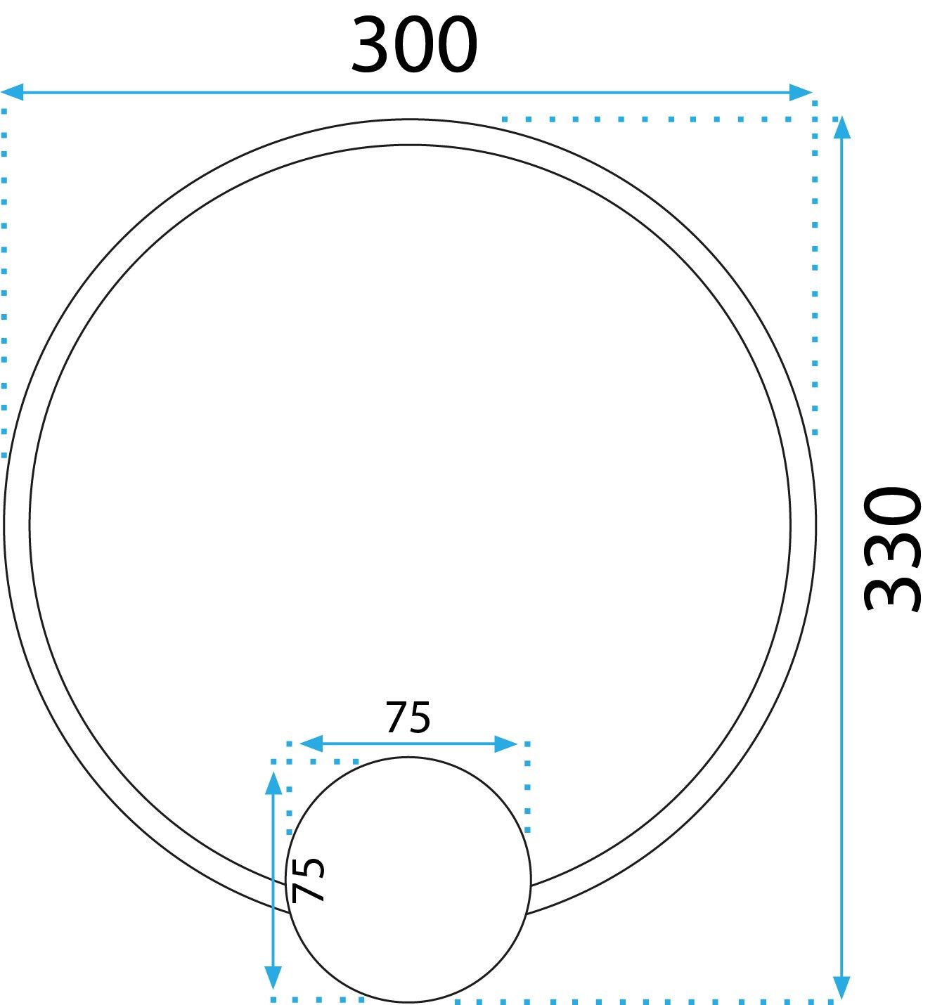 Sieninis šviestuvas Toolight LED SIENINĖ LAMPA APP1383-CW Juodas 30cm aprašymas - Prekės nuotrauka