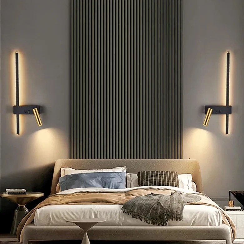 Sieninis šviestuvas Toolight LED SIENINĖ LAMPA APP1439-2-WLEFT Juodas GOLD aprašymas - Prekės nuotrauka
