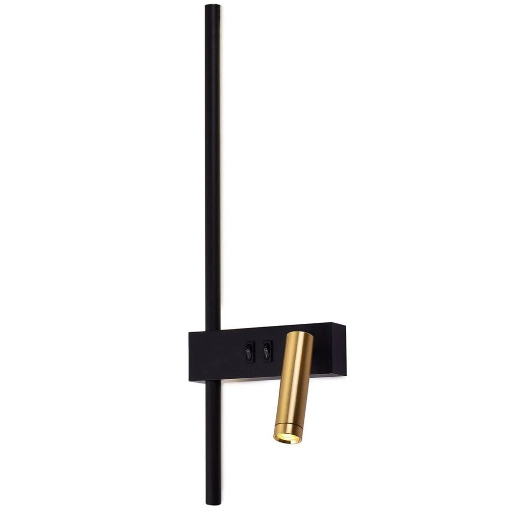 Sieninis šviestuvas Toolight LED SIENINĖ LAMPA APP1439-W RIGHT Juodas GOLD aprašymas - Prekės nuotrauka