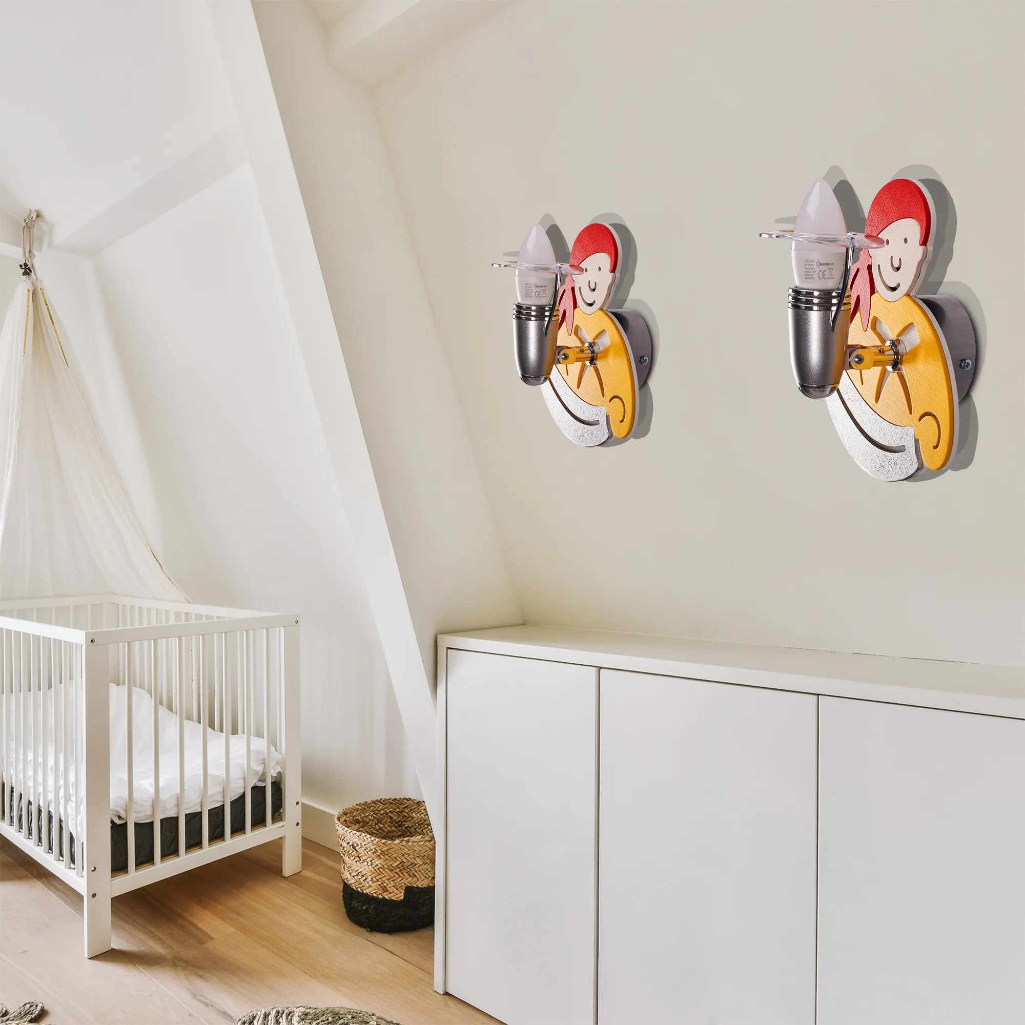 Sieninis šviestuvas Toolight LED SIENINĖ LAMPA PIRATE Geltonas 4717 aprašymas - Prekės nuotrauka