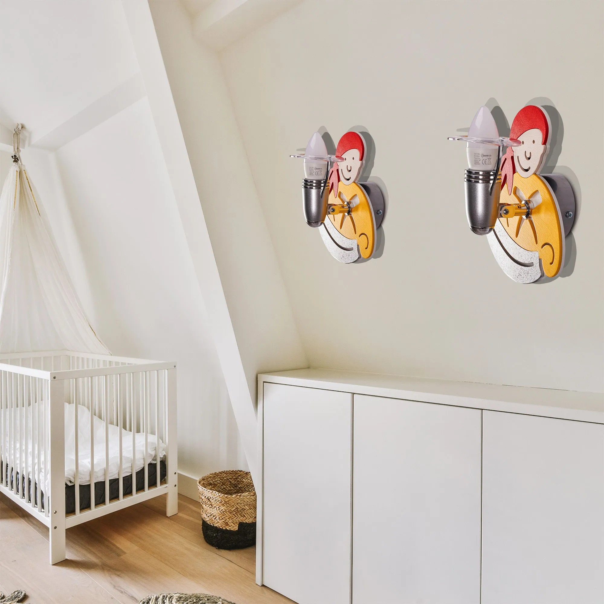 Sieninis šviestuvas Toolight LED SIENINĖ LAMPA PIRATE Geltonas 4717 aprašymas - Prekės nuotrauka