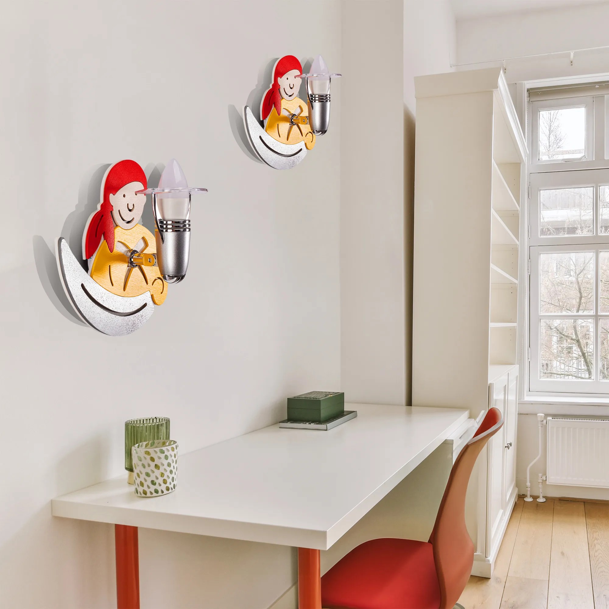Sieninis šviestuvas Toolight LED SIENINĖ LAMPA PIRATE Geltonas 4717 aprašymas - Prekės nuotrauka