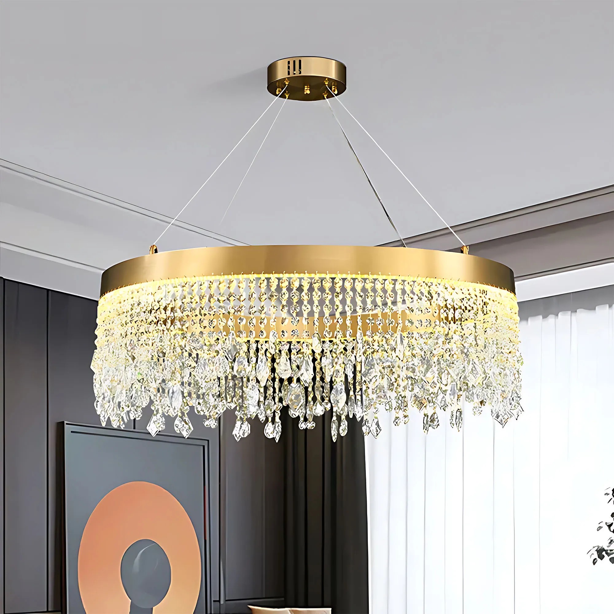 Pakabinamas šviestuvas Toolight LED šviestuvas APP1731-1CP GOLD 60cm aprašymas - Prekės nuotrauka