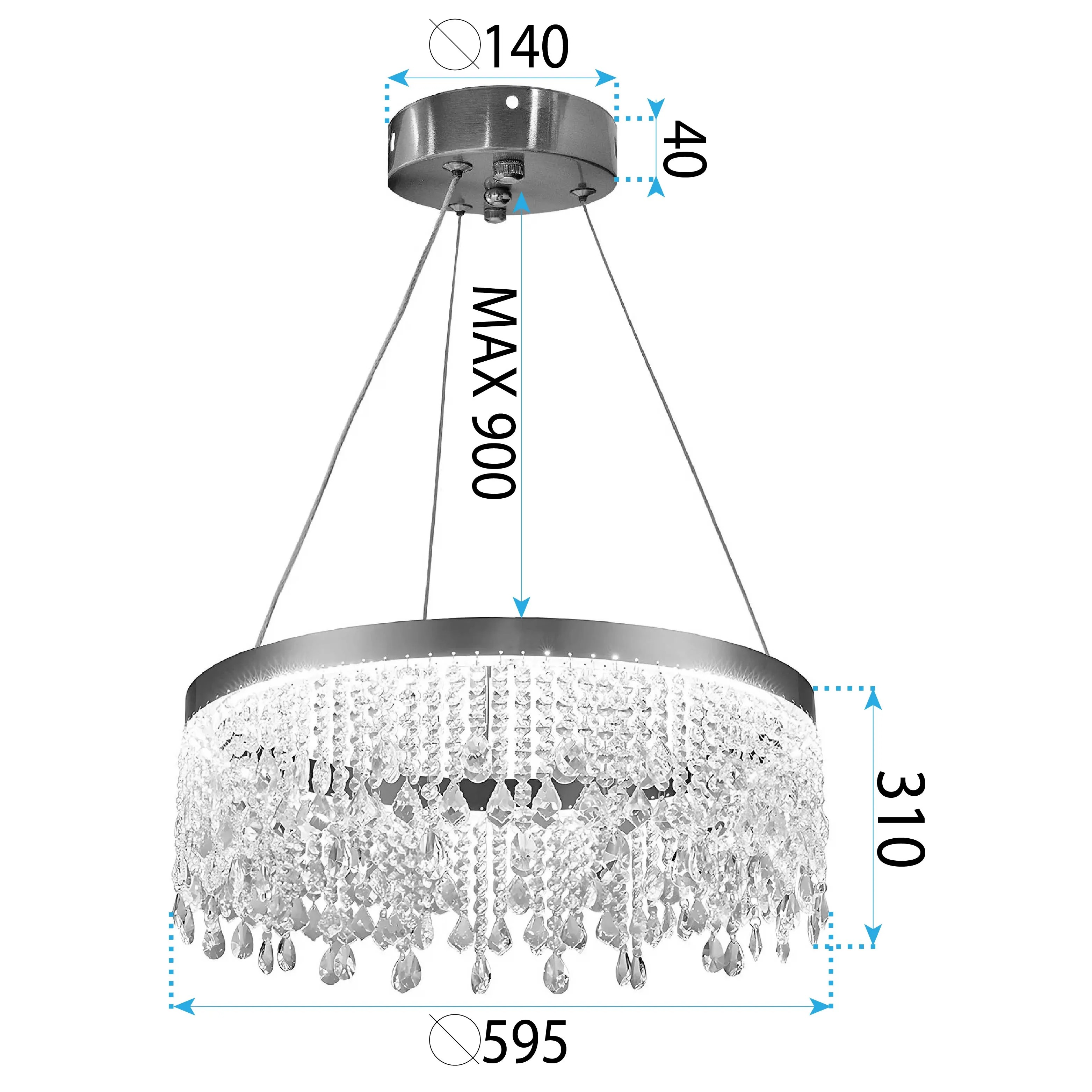 Pakabinamas šviestuvas Toolight LED šviestuvas APP1731-1CP GOLD 60cm aprašymas - Prekės nuotrauka