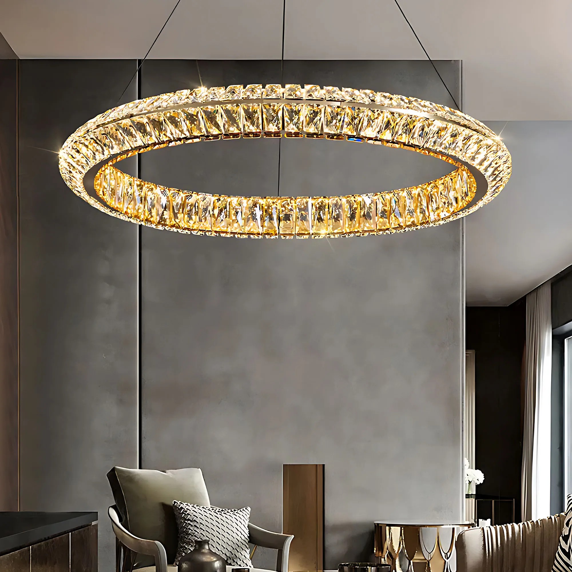 Pakabinamas šviestuvas Toolight LED šviestuvas APP1768-CP GOLD 60cm aprašymas - Prekės nuotrauka