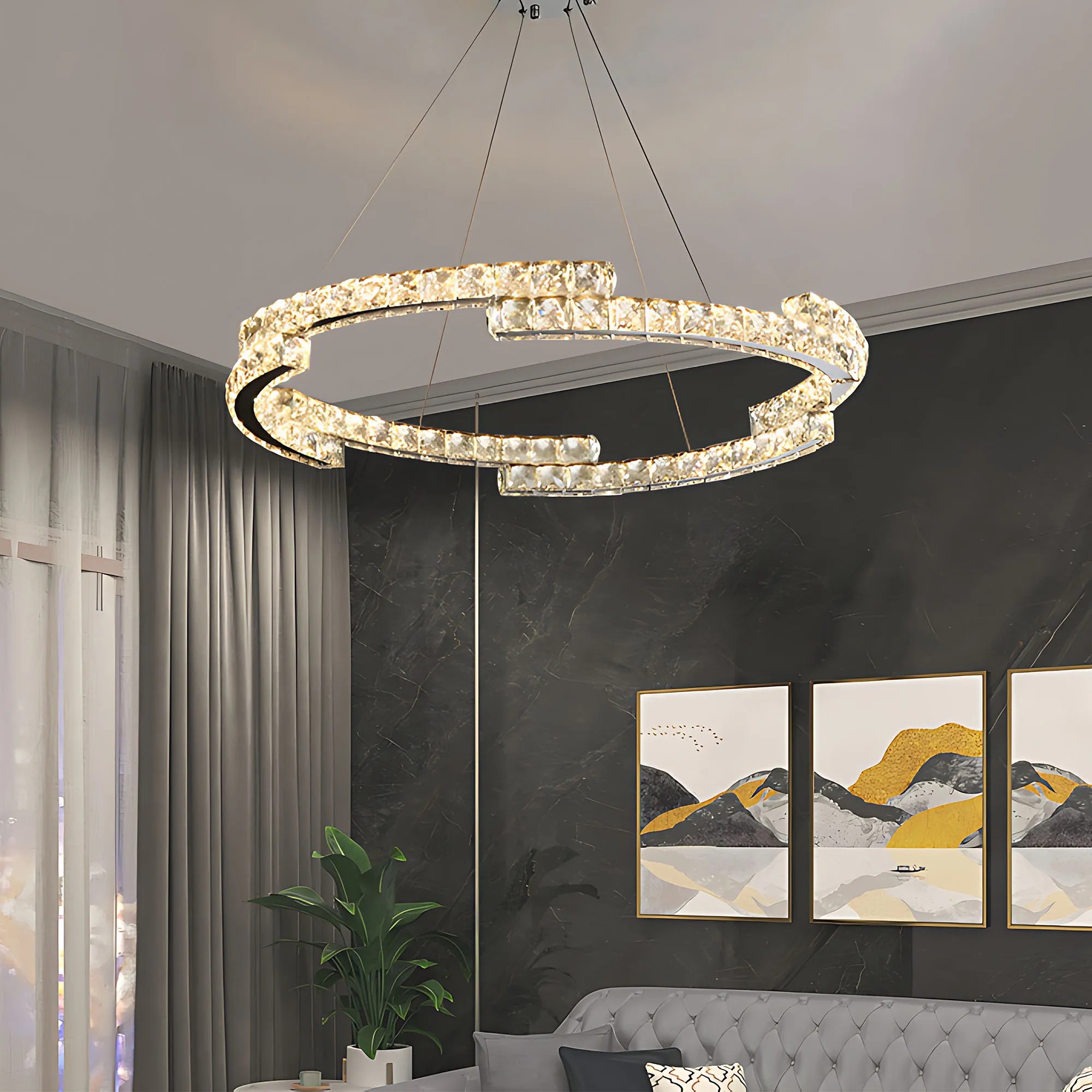 Pakabinamas šviestuvas Toolight LED šviestuvas APP1770-CP CHROME 60cm aprašymas - Prekės nuotrauka