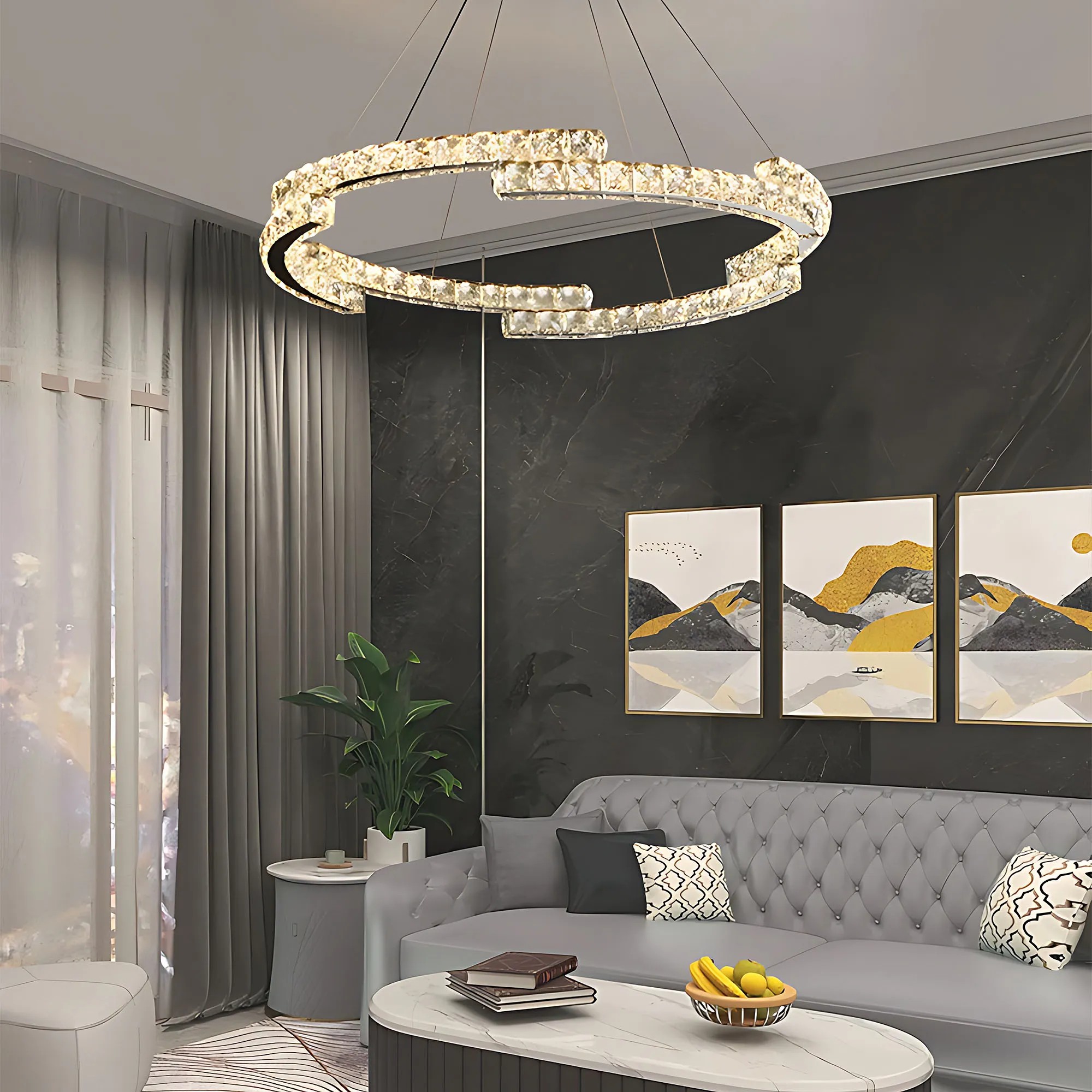 Pakabinamas šviestuvas Toolight LED šviestuvas APP1770-CP CHROME 60cm aprašymas - Prekės nuotrauka