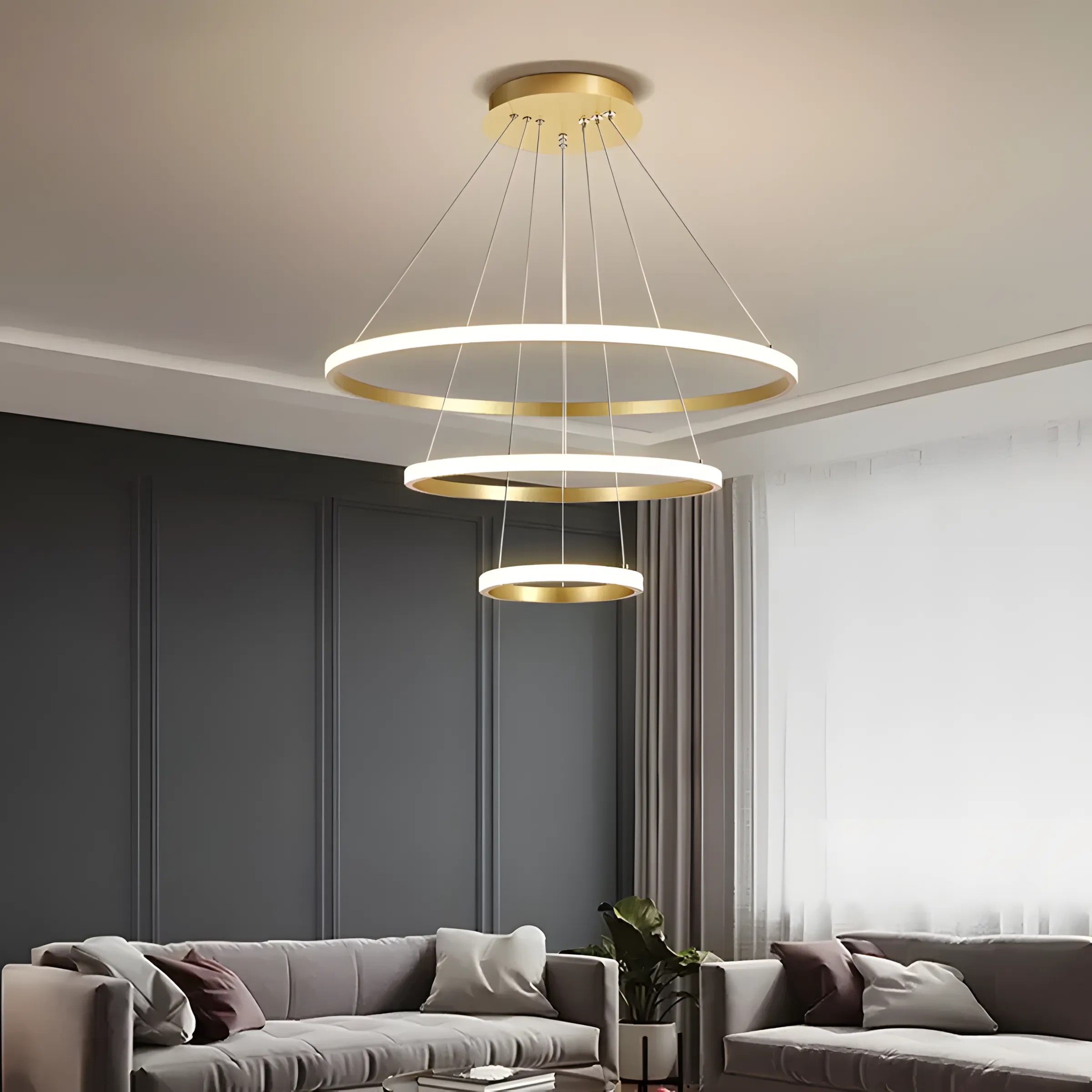 Toolight LHJ010-CP4 BRUSH GOLD pakabinamas šviestuvas aprašymas - Prekės nuotrauka