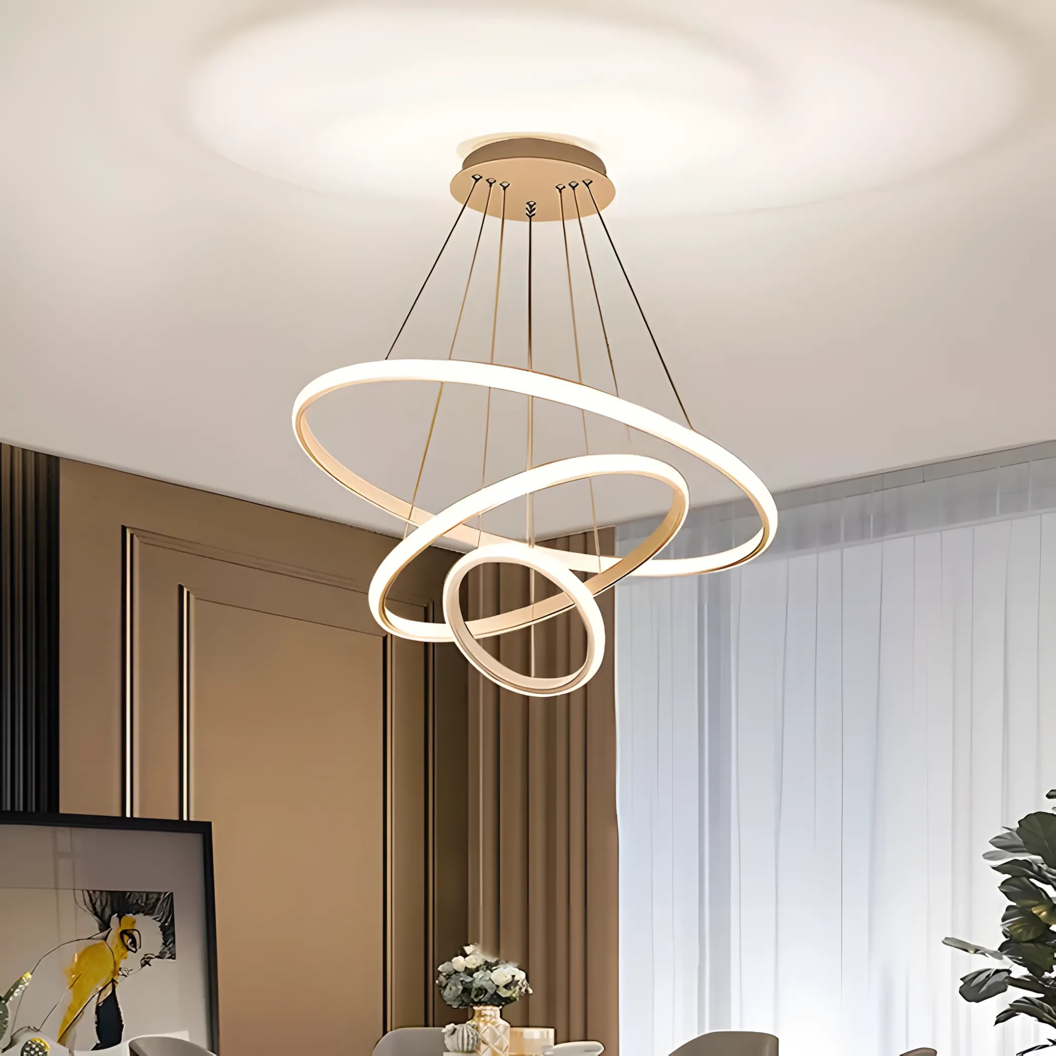 Toolight LHJ010-CP4 BRUSH GOLD pakabinamas šviestuvas aprašymas - Prekės nuotrauka