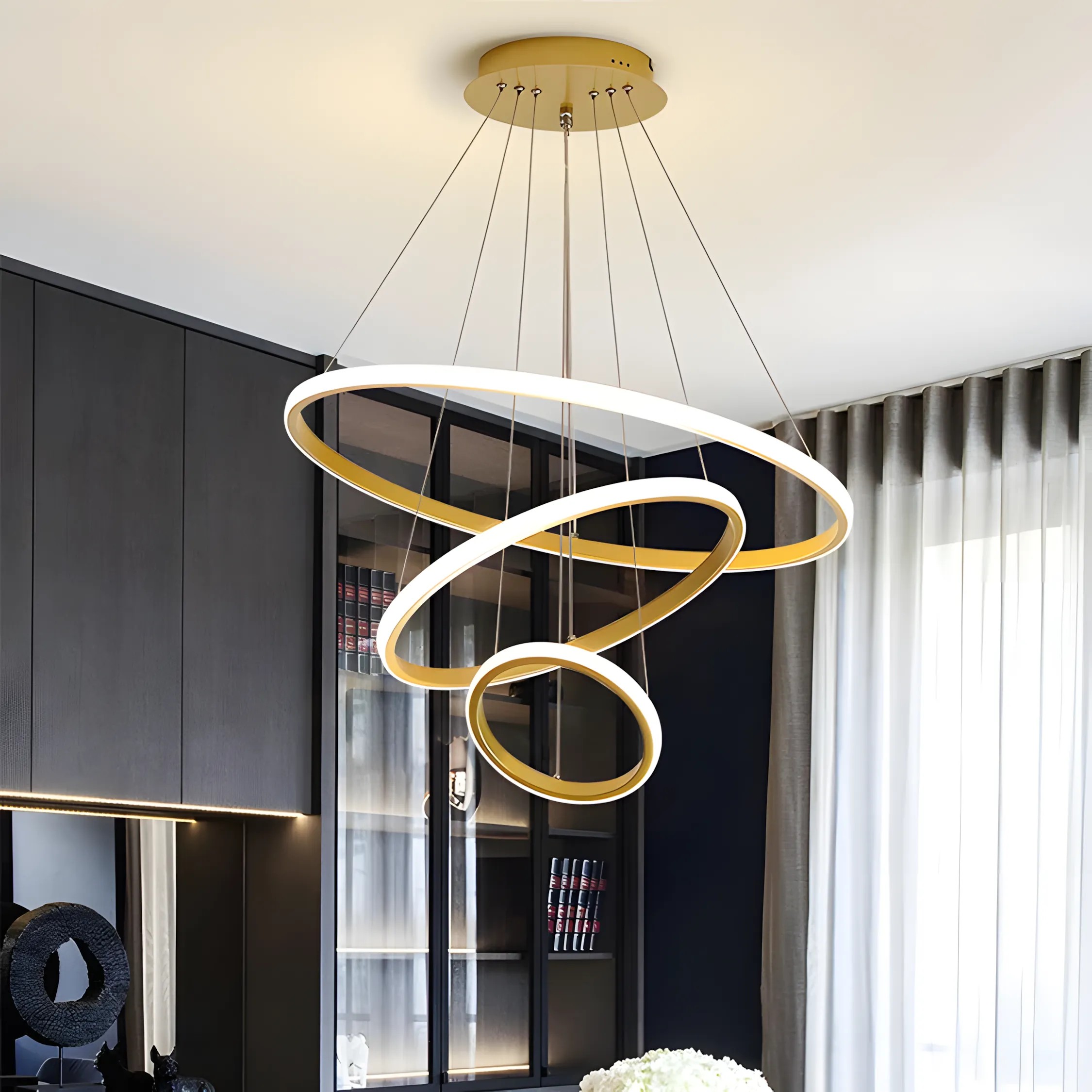 Toolight LHJ010-CP4 BRUSH GOLD pakabinamas šviestuvas aprašymas - Prekės nuotrauka