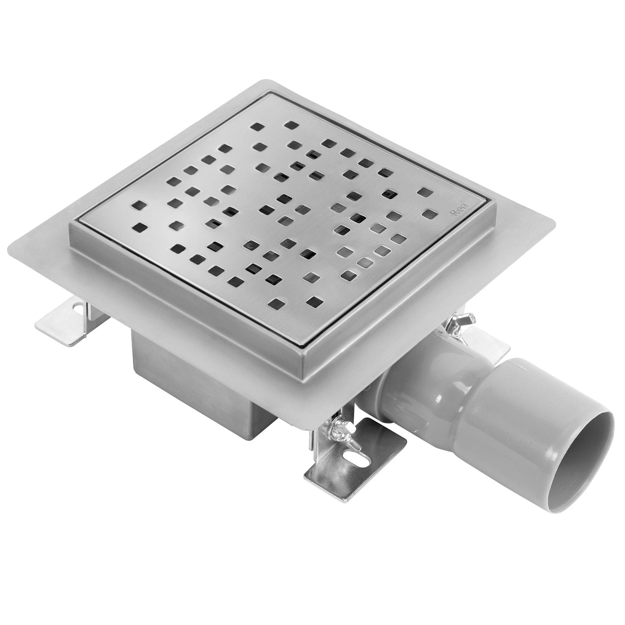 Linijinis nutekėjimas REA DOTS 150x150 Nickel aprašymas - Prekės nuotrauka