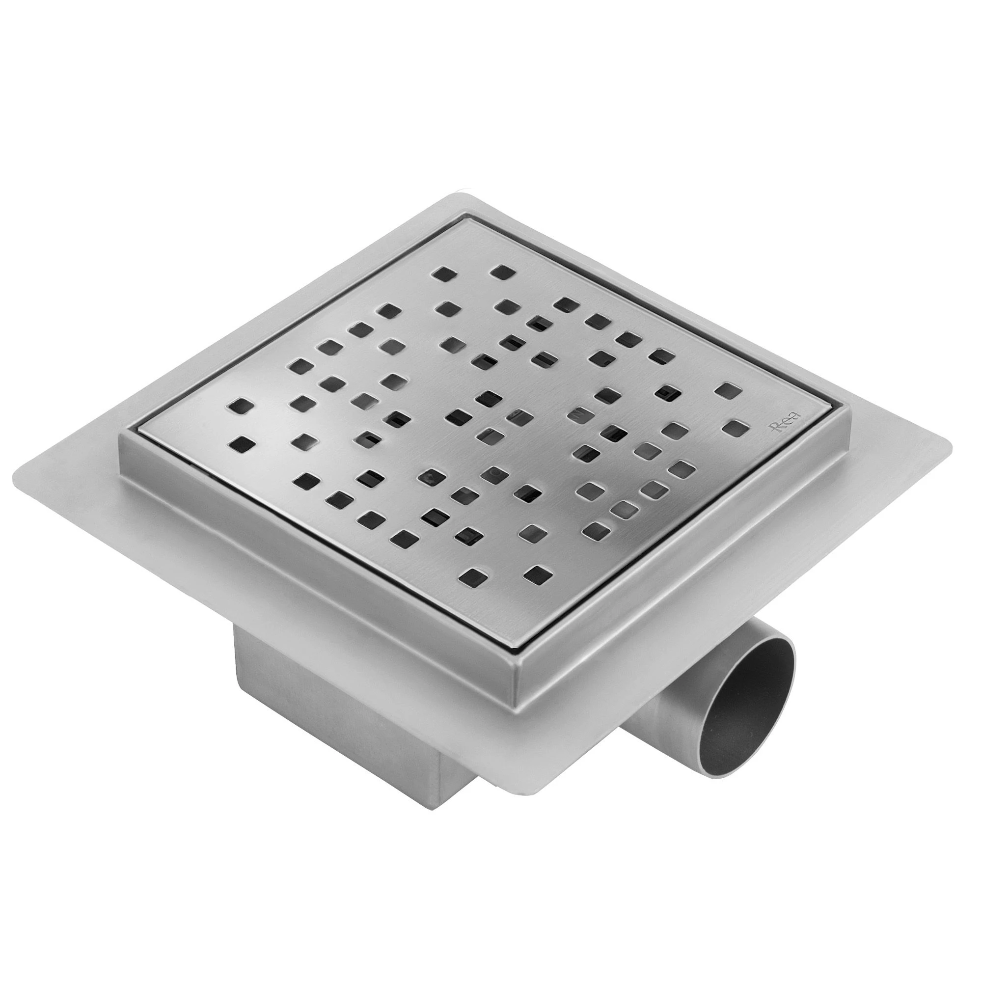 Linijinis nutekėjimas REA DOTS 150x150 Nickel aprašymas - Prekės nuotrauka