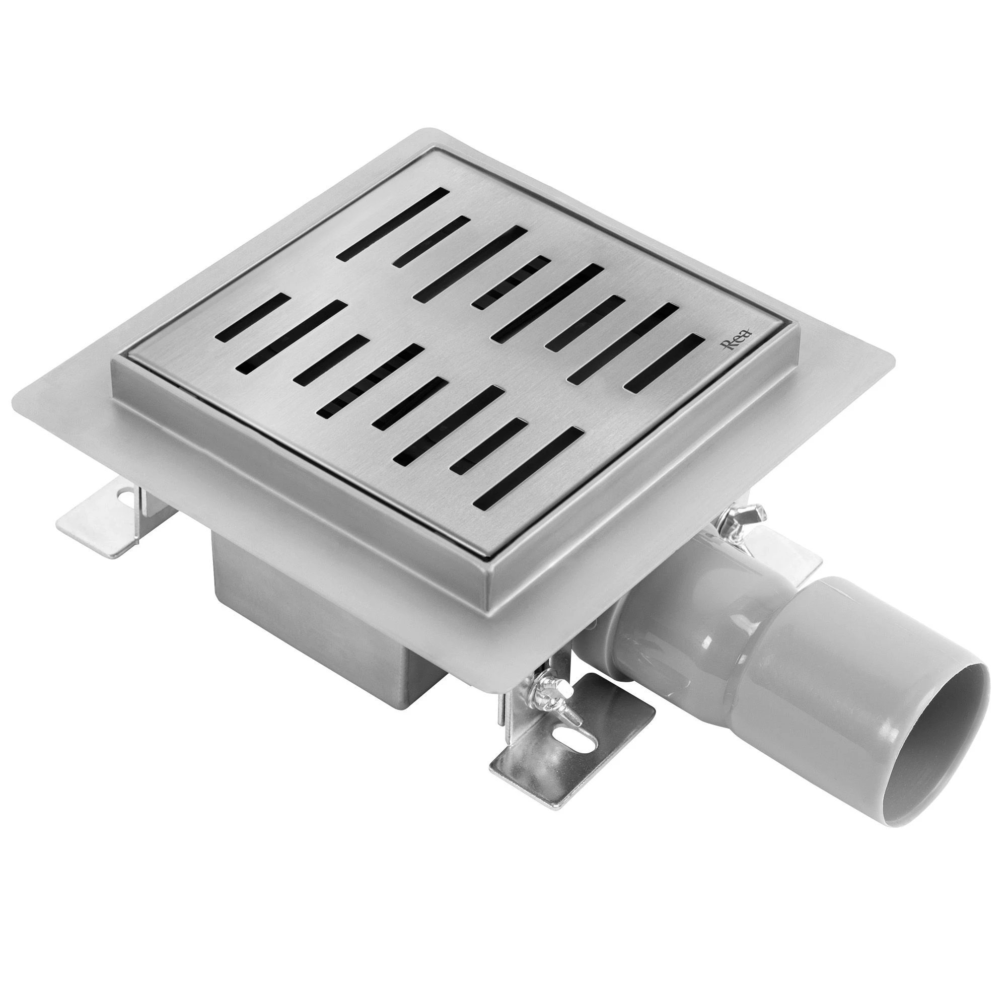 Linijinis nutekėjimas REA LINE 150x150 Nickel aprašymas - Prekės nuotrauka