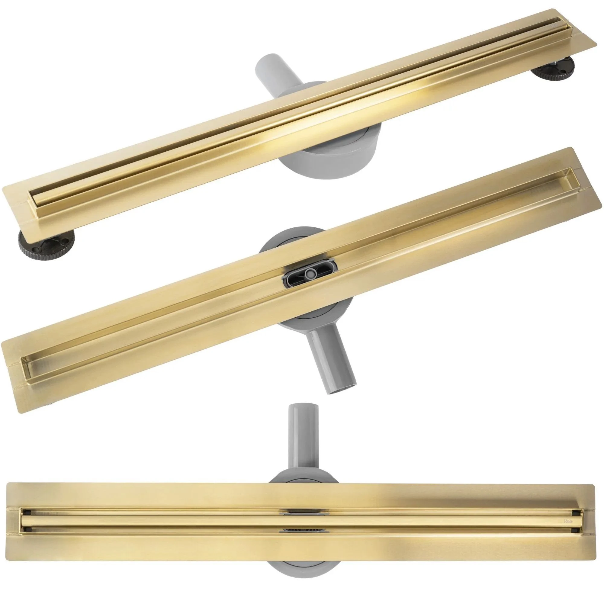 Linijinis nutekėjimas REA NEOX SLIM PRO, BRUSHED GOLD 90 aprašymas - Prekės nuotrauka