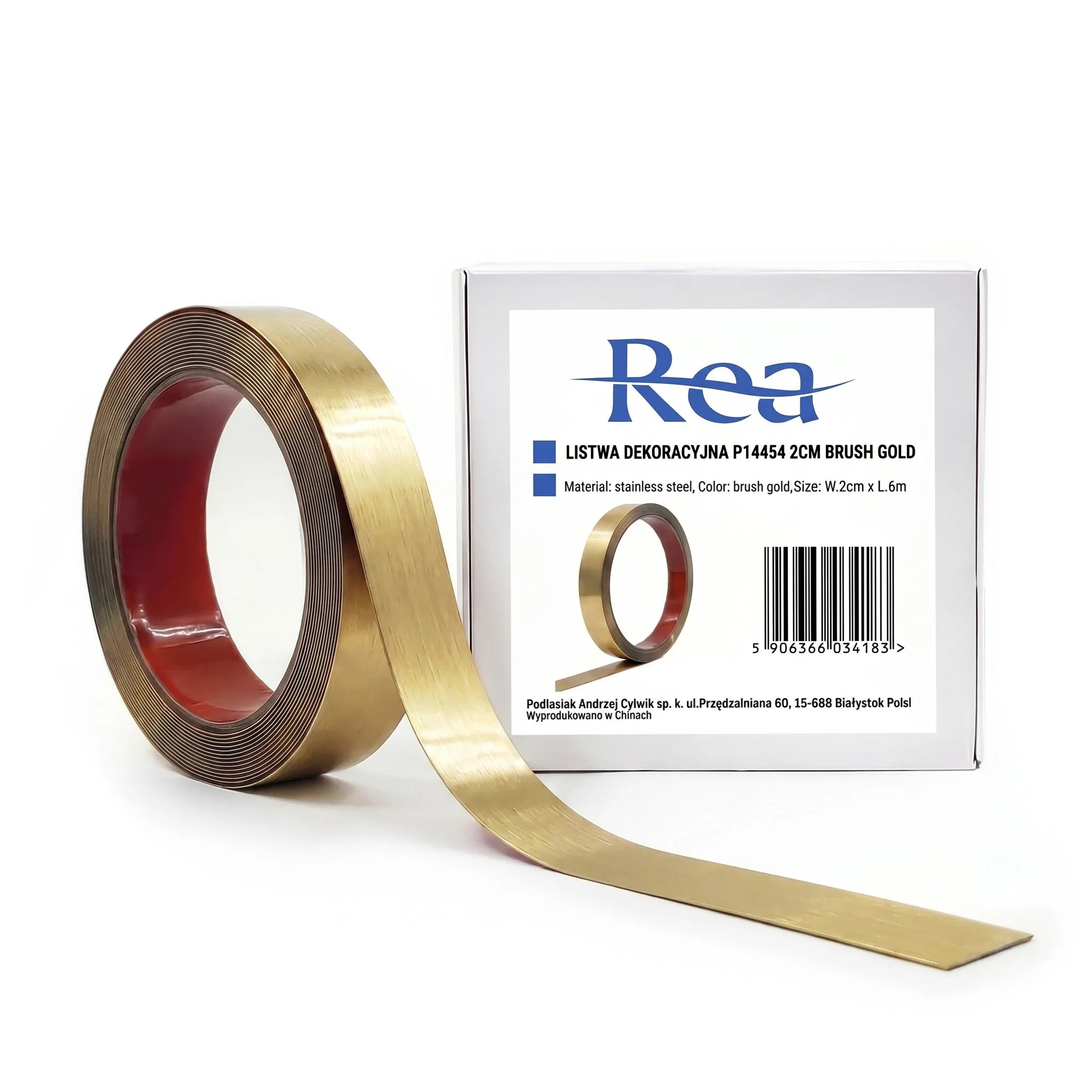 Lipni Dekoratyvinė Juostelė Rea P14454 2cm Gold aprašymas - Prekės nuotrauka