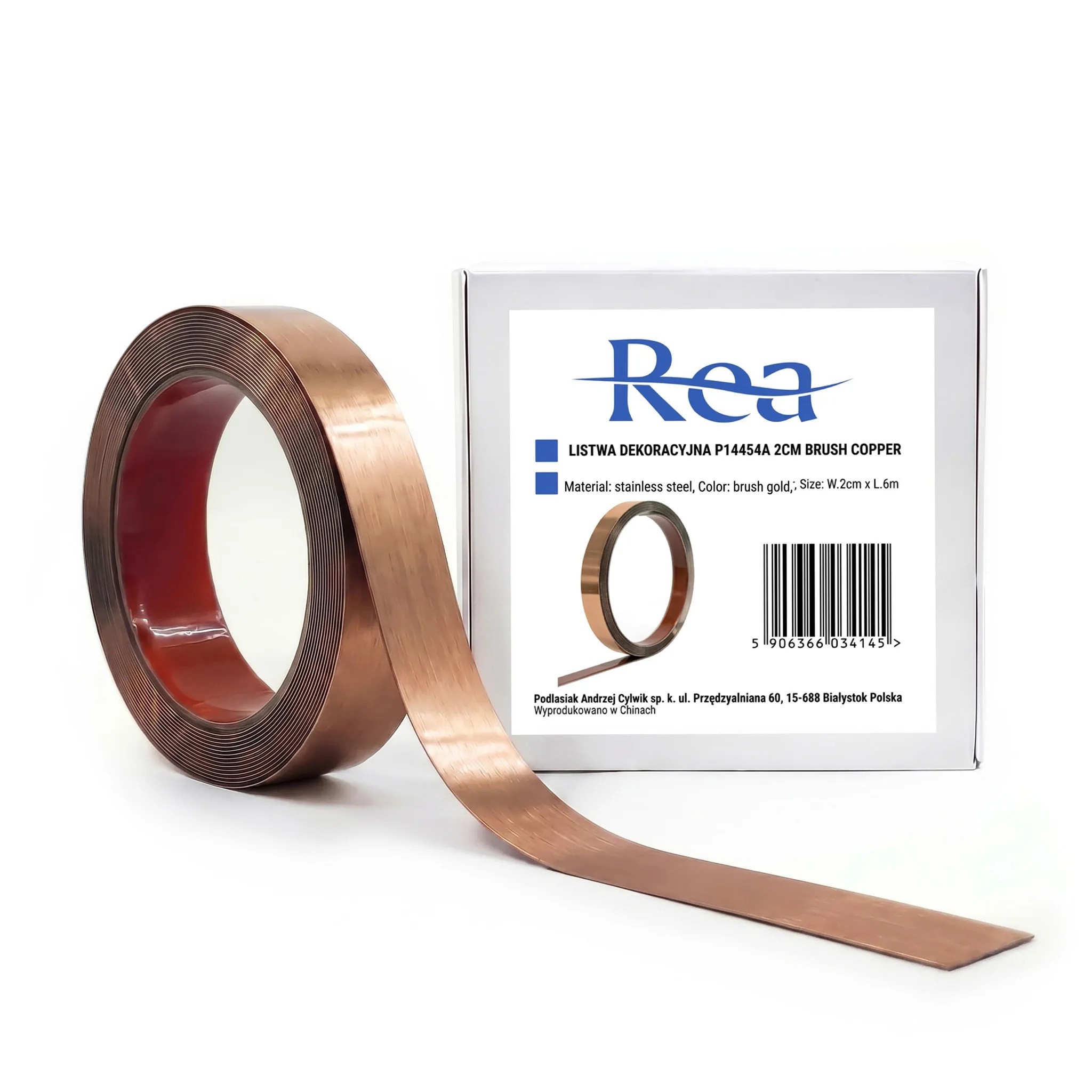 Lipni Dekoratyvinė Juostelė Rea P14454a 2cm Copper aprašymas - Prekės nuotrauka
