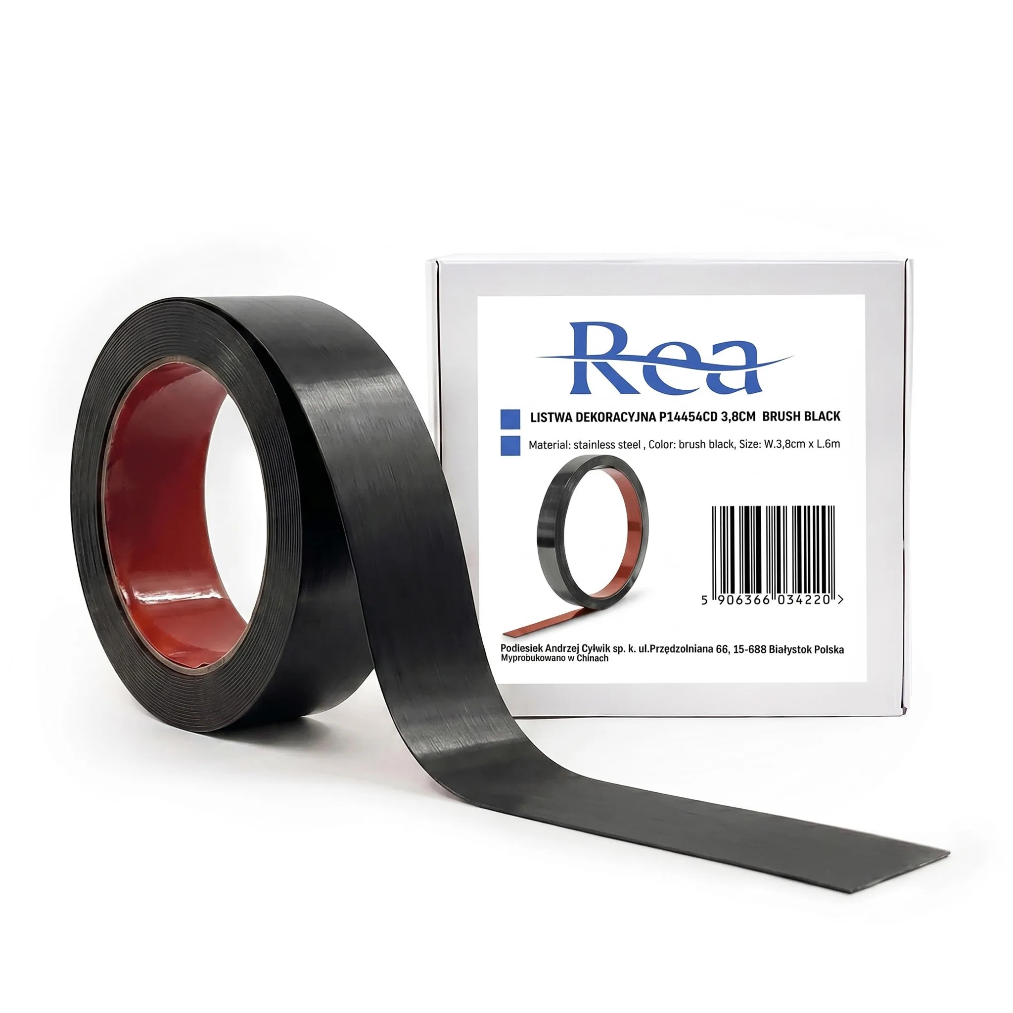 Lipni Dekoratyvinė Juostelė Rea P14454cd 3,8cm Juodas aprašymas - Prekės nuotrauka
