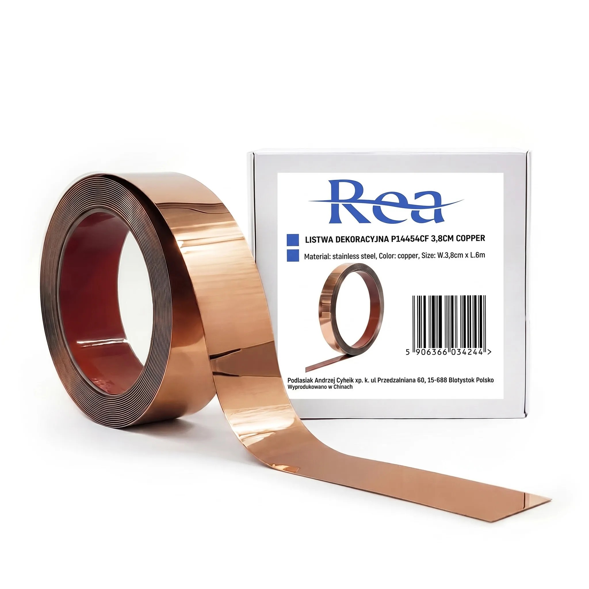 Lipni Dekoratyvinė Juostelė Rea P14454cf 3,8cm Copper aprašymas - Prekės nuotrauka