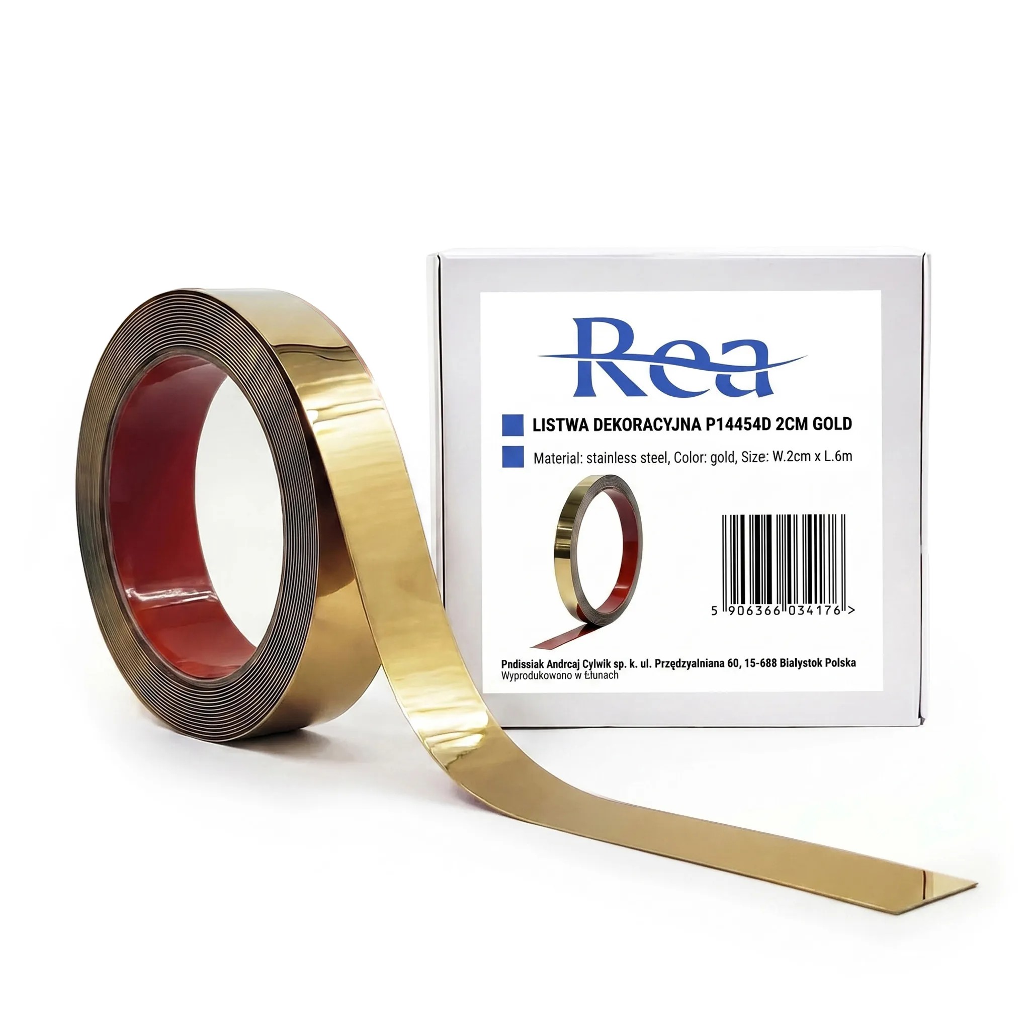 Lipni Dekoratyvinė Juostelė Rea P14454d 2cm Gold aprašymas - Prekės nuotrauka