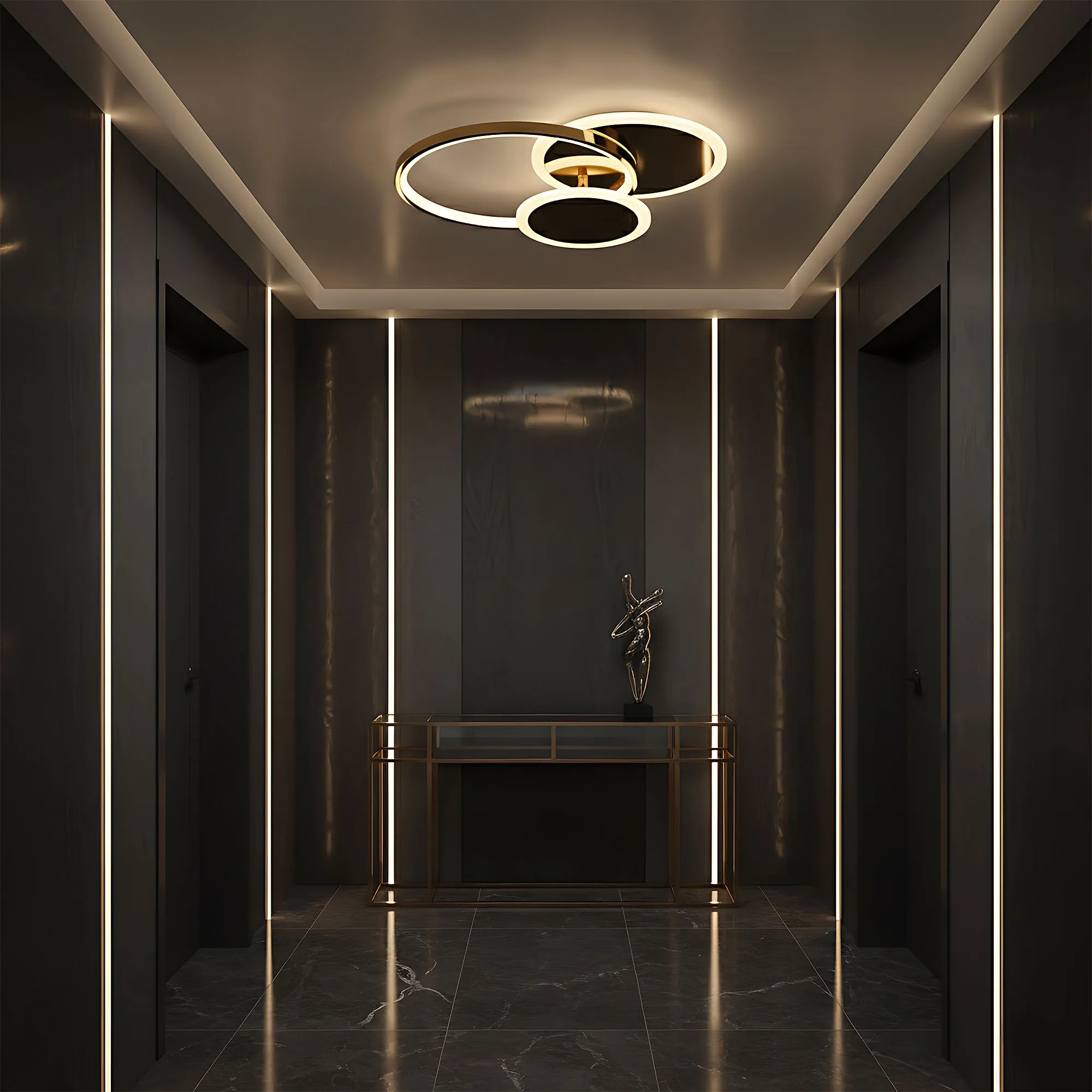 Lubinis šviestuvas Toolight Lubų šviestuvas APP1710-C Gold LED aprašymas - Prekės nuotrauka