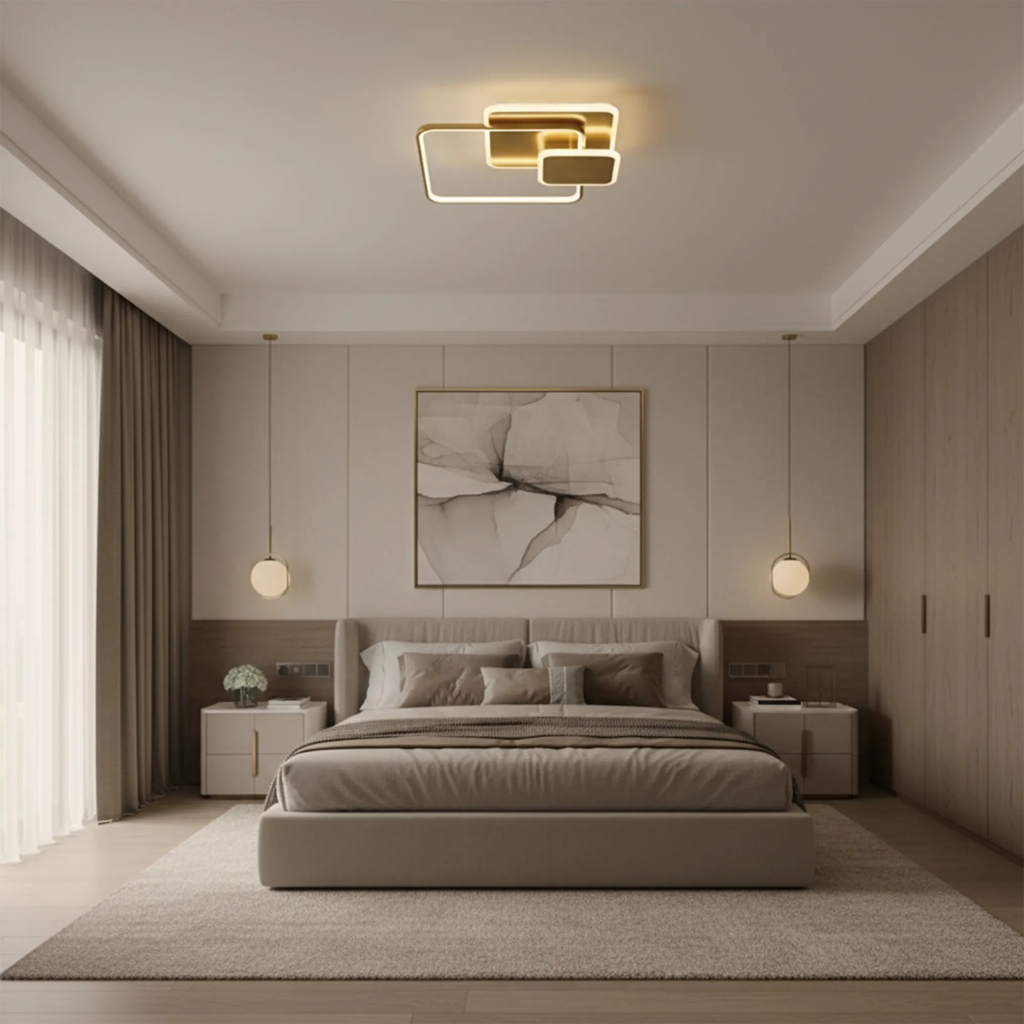 Lubinis šviestuvas Toolight Lubų šviestuvas APP1714-C Gold LED aprašymas - Prekės nuotrauka