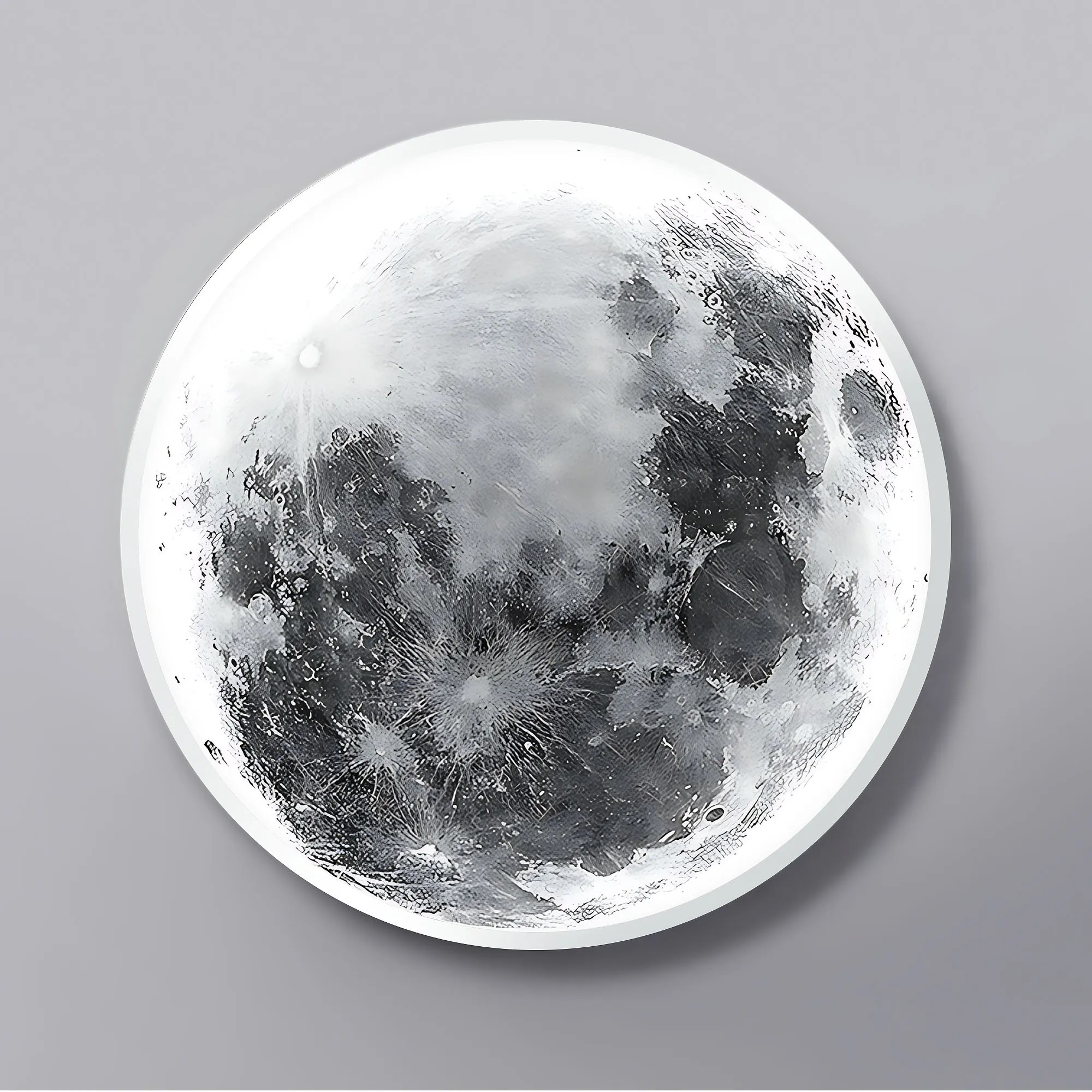 Lubinis šviestuvas Toolight Lubų šviestuvas APP1806-CW Moon LED Baltas aprašymas - Prekės nuotrauka