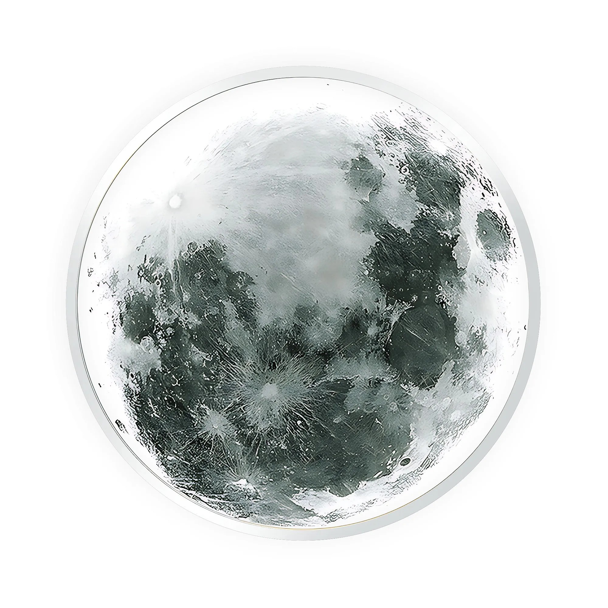 Lubinis šviestuvas Toolight Lubų šviestuvas APP1806-CW Moon LED Baltas aprašymas - Prekės nuotrauka