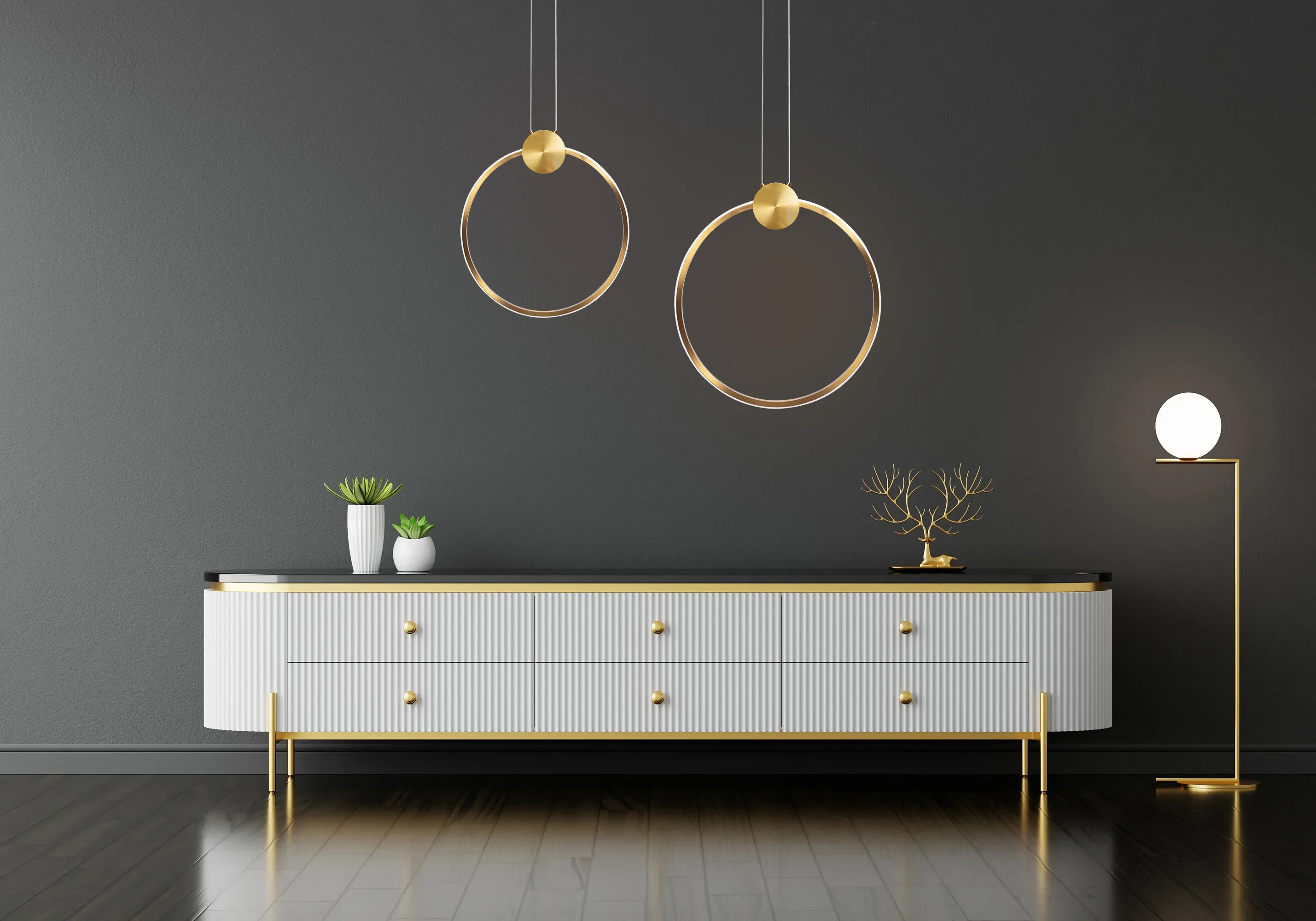 Pakabinamas šviestuvas Toolight Lubų šviestuvas LED APP1394-CP OLD GOLD 30cm aprašymas - Prekės nuotrauka